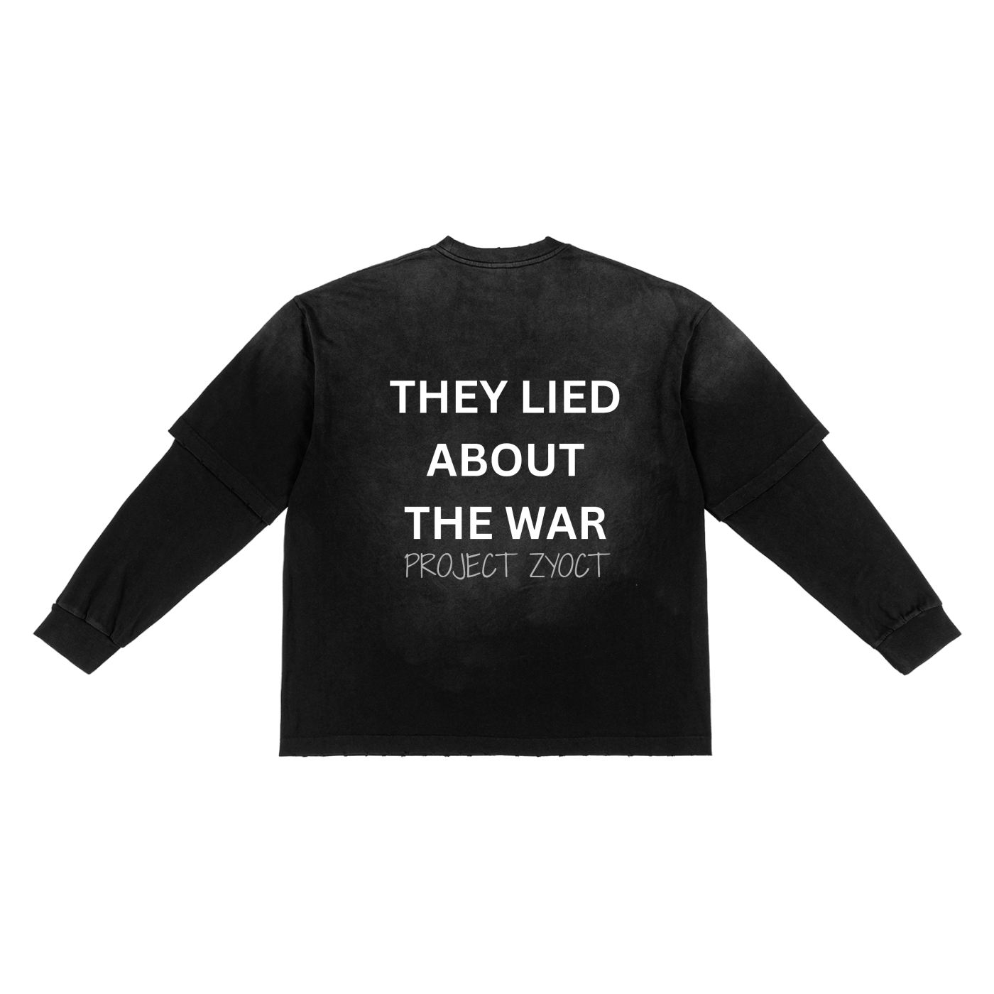 "They Lied About the War " Sunfade Two-Piece Shirt
