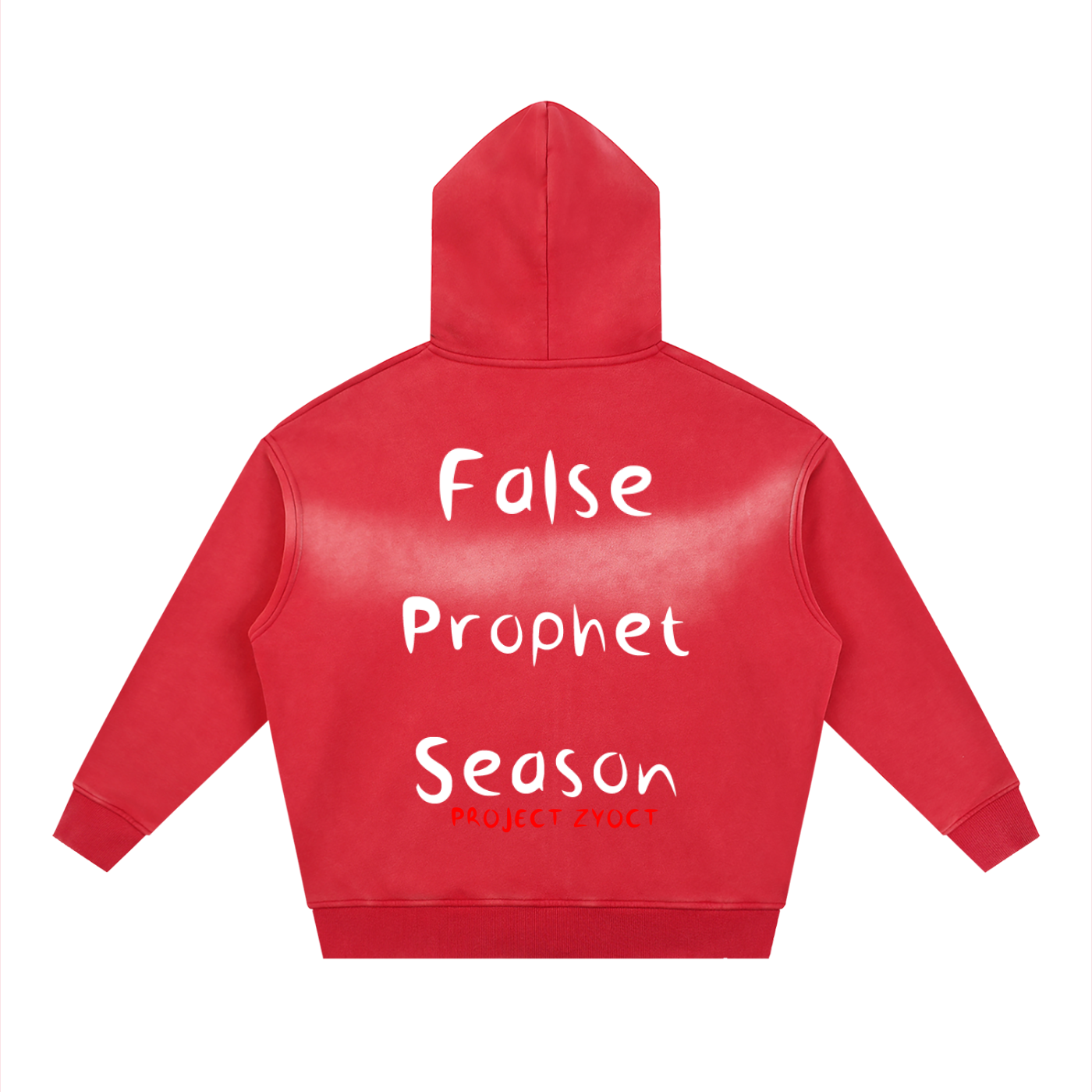 "False Prophet Season" faded Zipper Hoodie