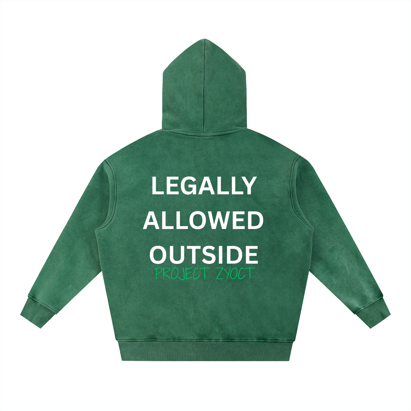 "Legally Allowed Outside" Snow Wash Oversize Hoodie