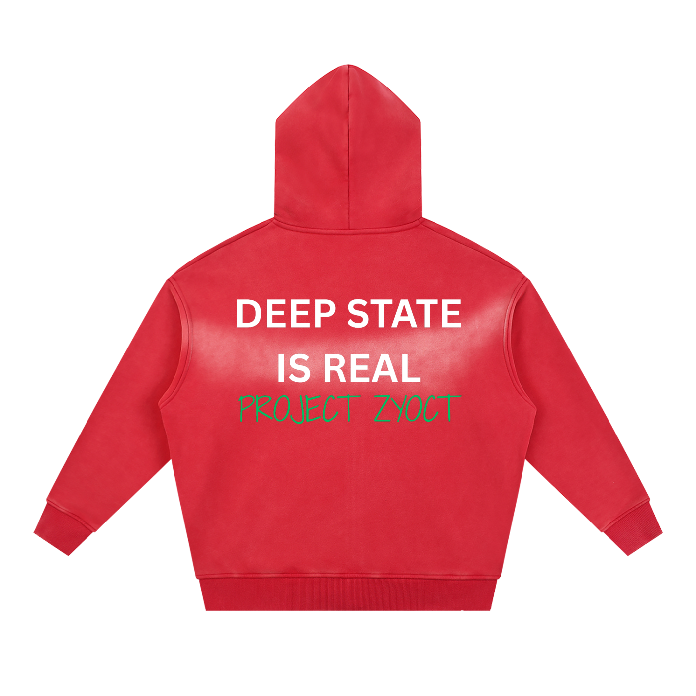 "Deep State is Real" faded Zipper Hoodie