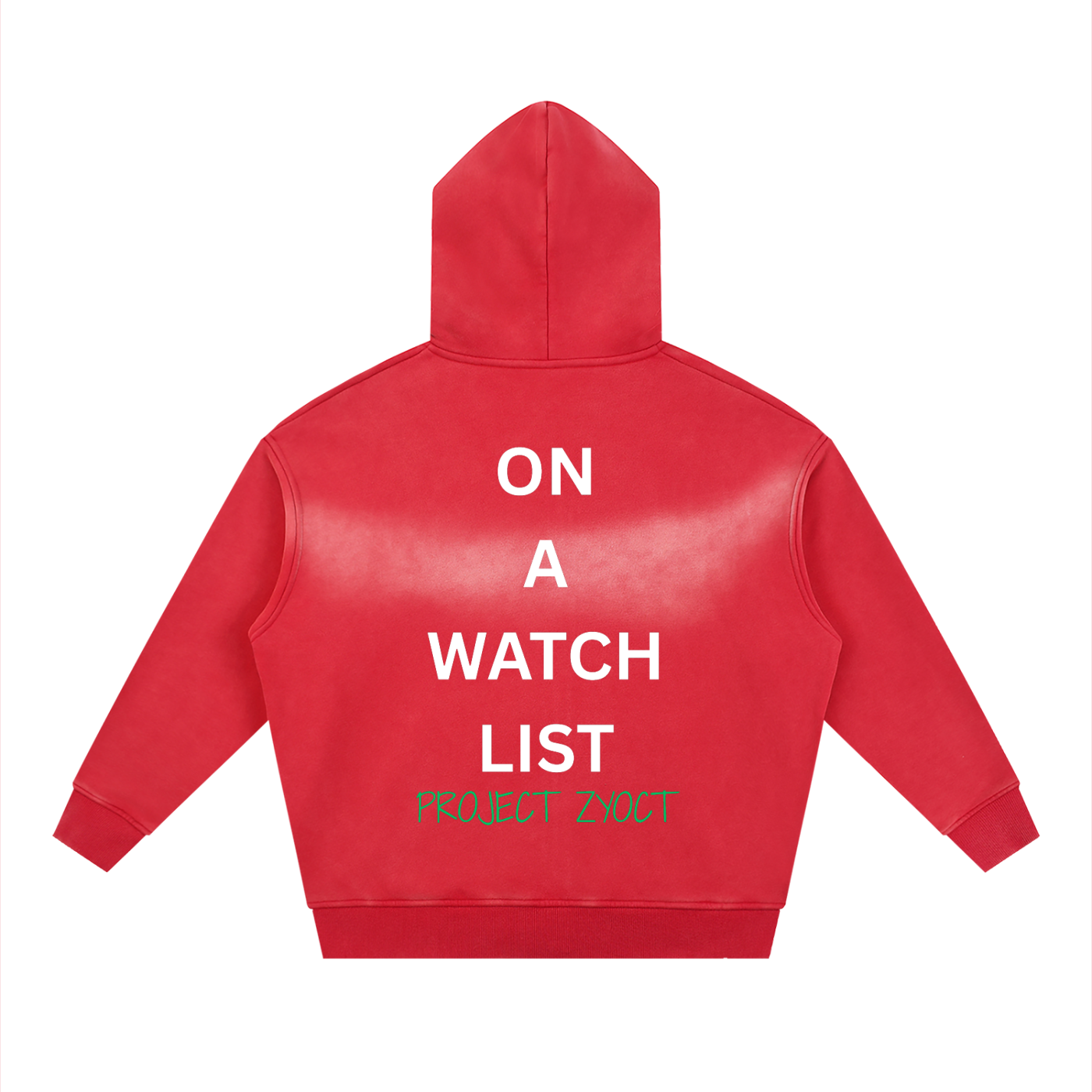 "On a watch list" Faded Zipper Hoodie