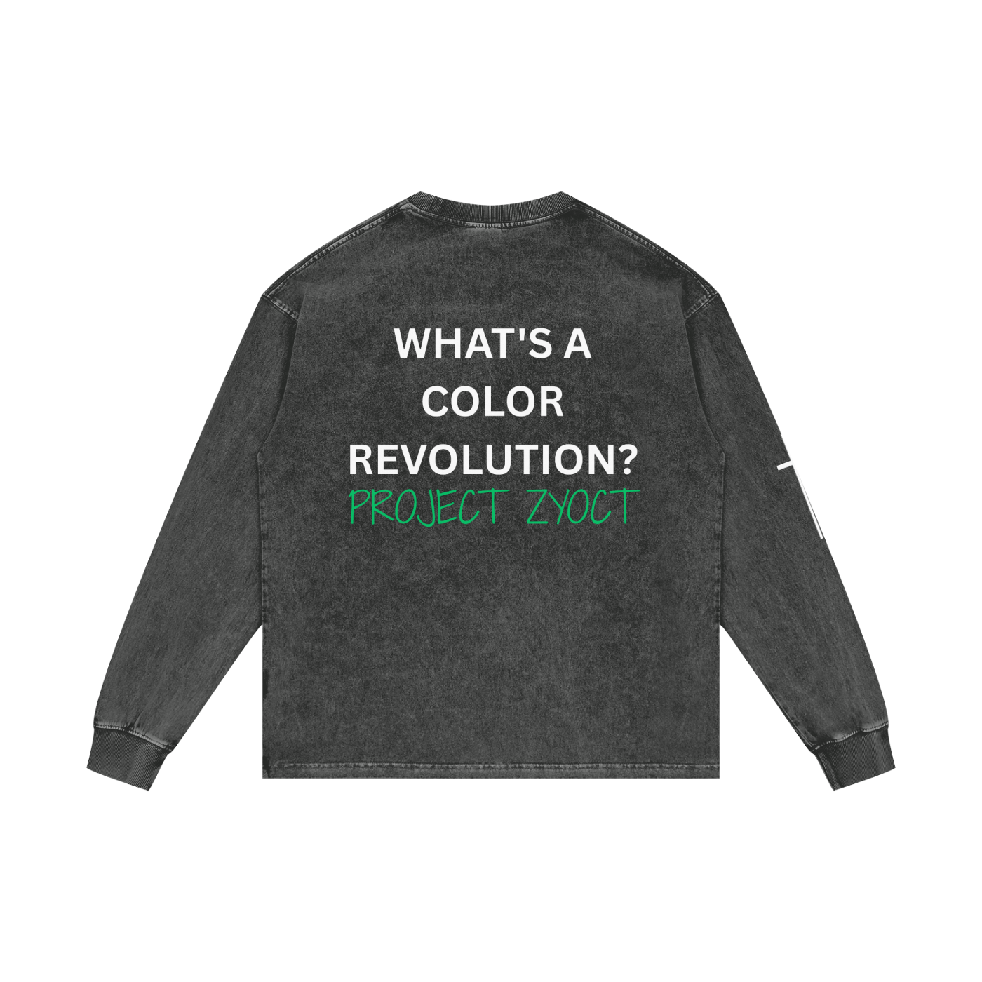 "What's a Color Revolution?" Acid Wash Long Sleeve