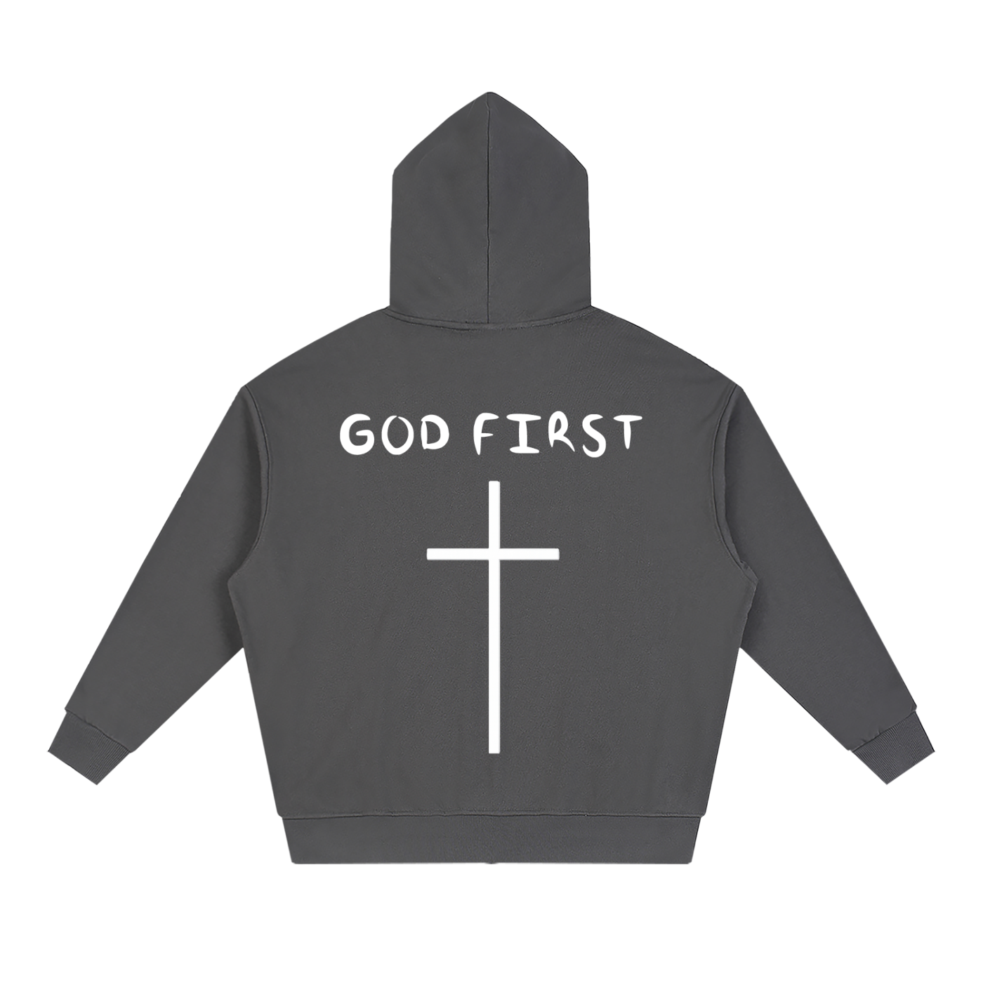 "GOD FIRST" Full Zip Hoodie