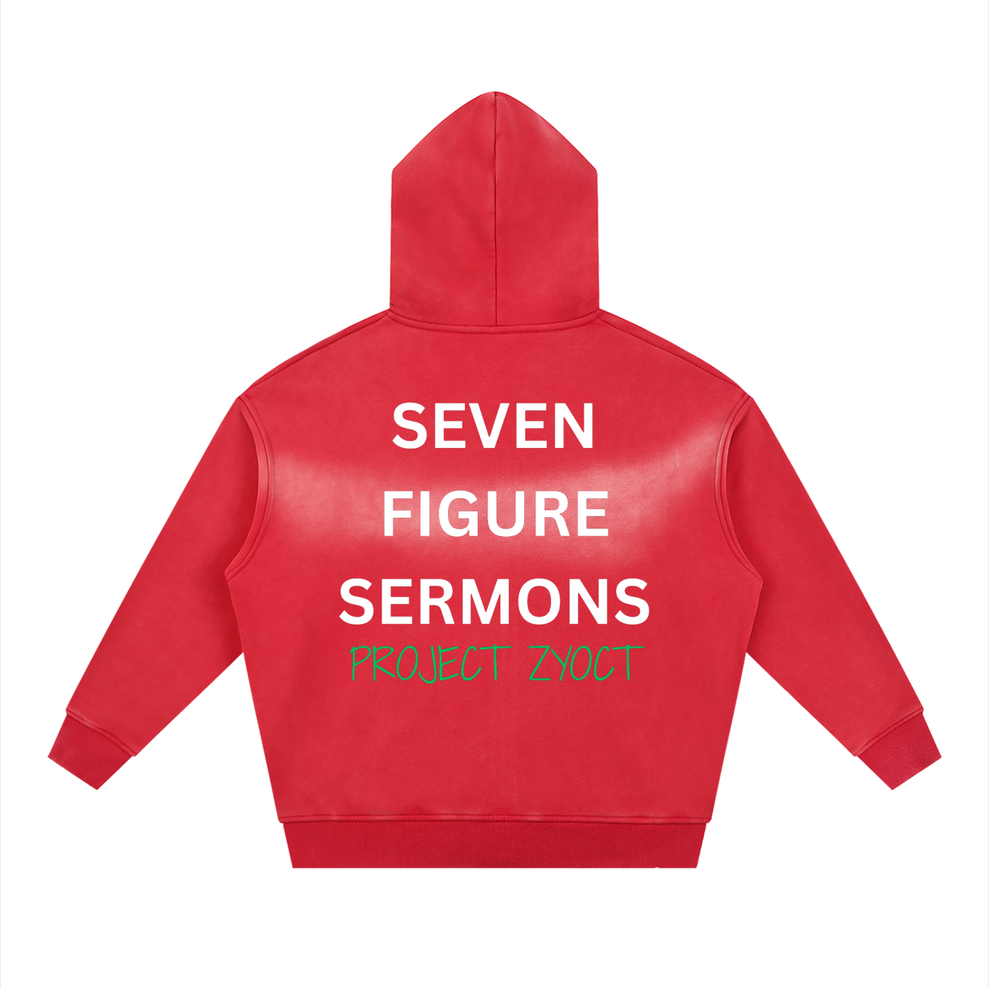 "Seven Figure Sermons" faded Zipper Hoodie