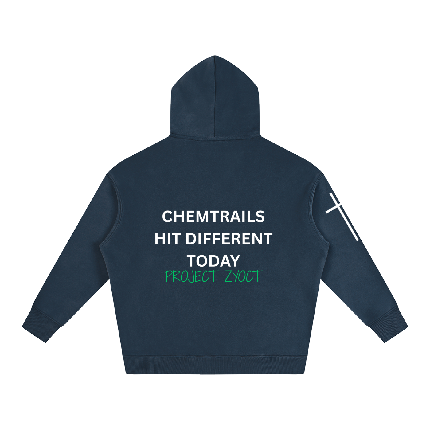 "Chemtrails Hit Different Today" Oversize Hoodie