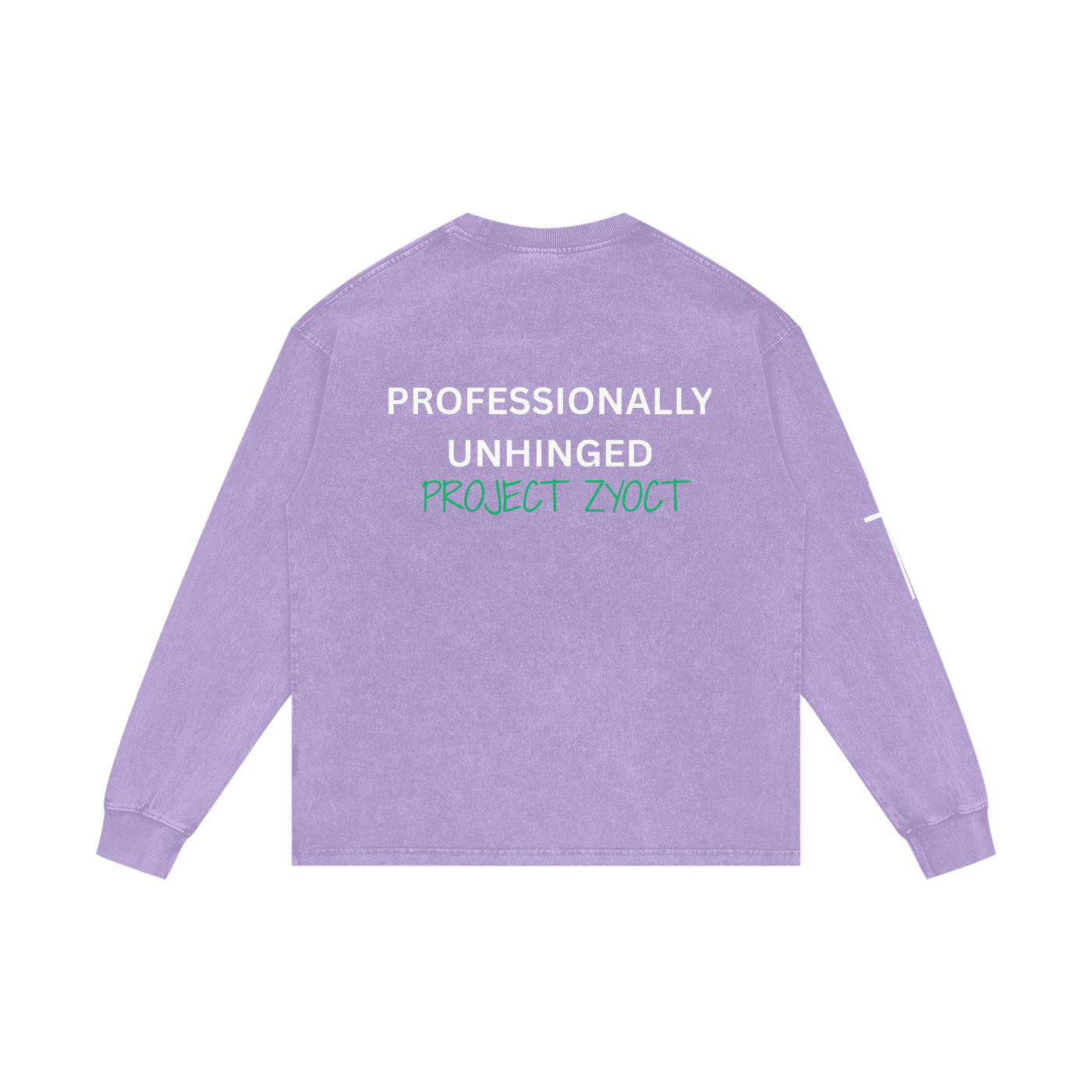 "Professionally Unhinged" Acid Wash Long Sleeve