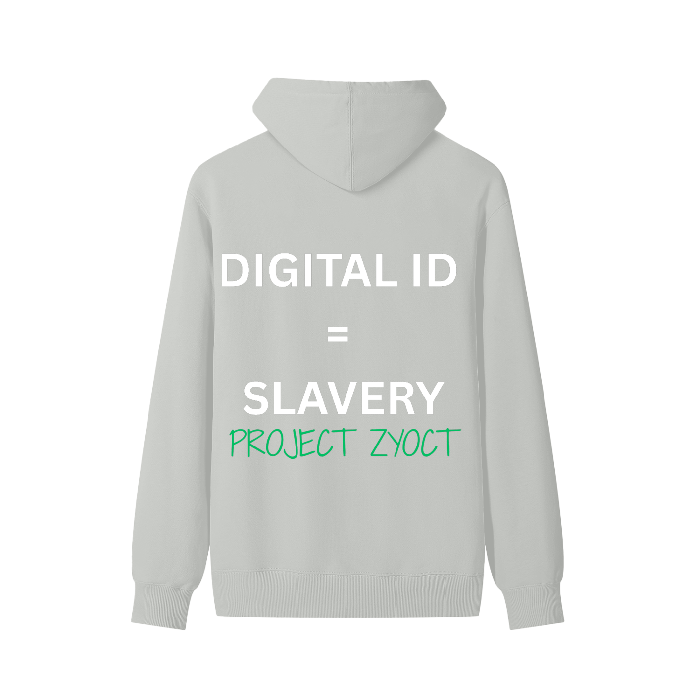 "Digital ID = Slavery " Classic Cotton Hoodie