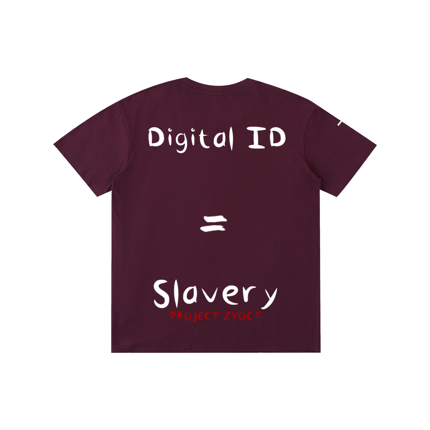"Digital ID = Slavery" Cotton T-Shirt