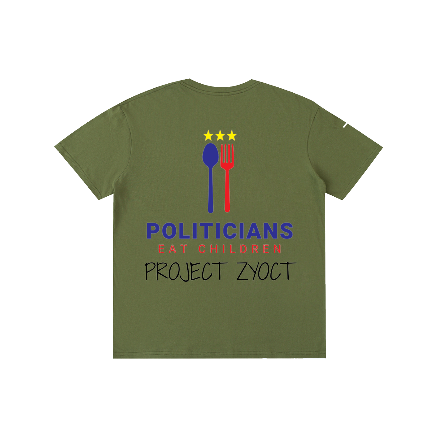 "Politicians Eat Children" Cotton T-Shirt 2.0