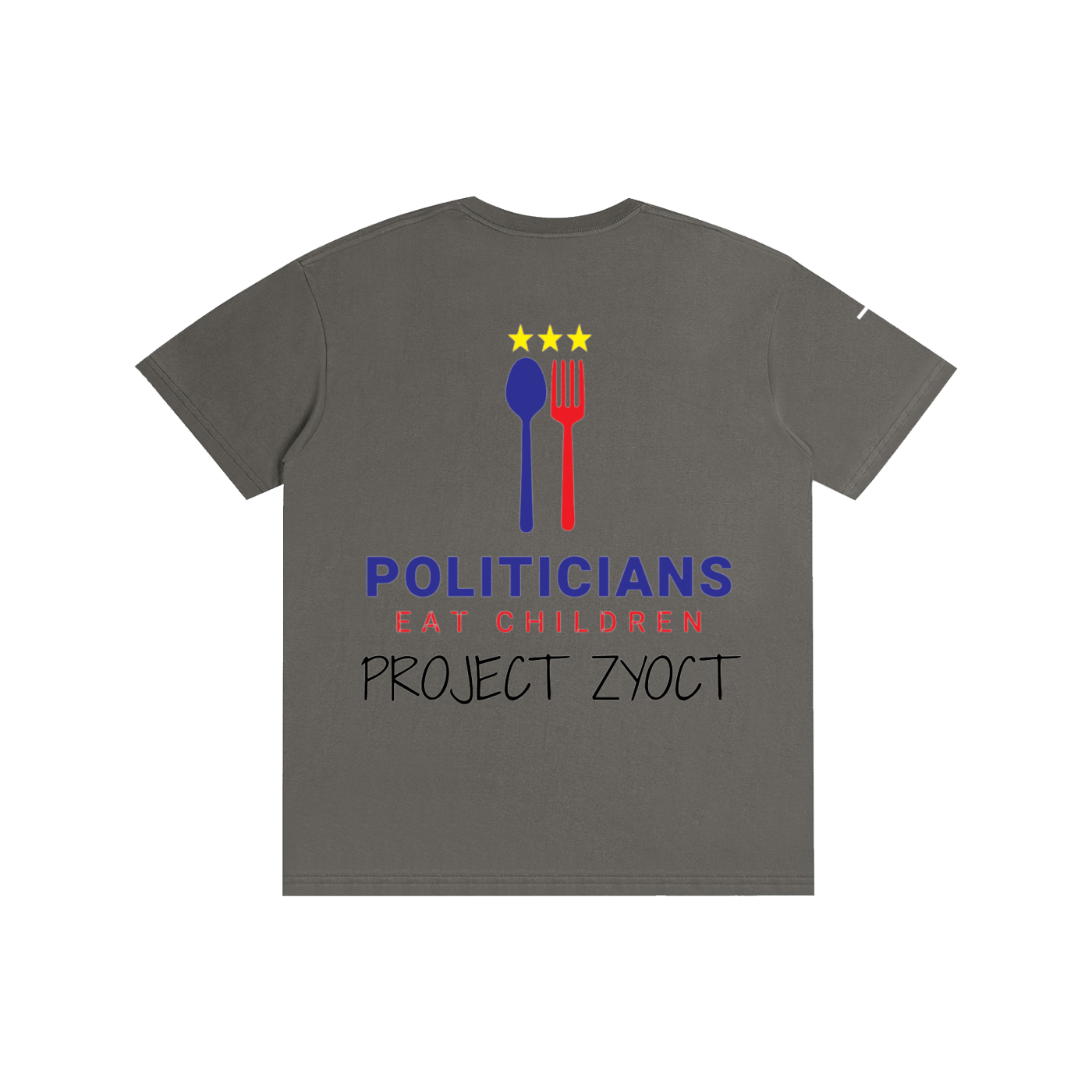 "Politicians Eat Children" Cotton T-Shirt 2.0
