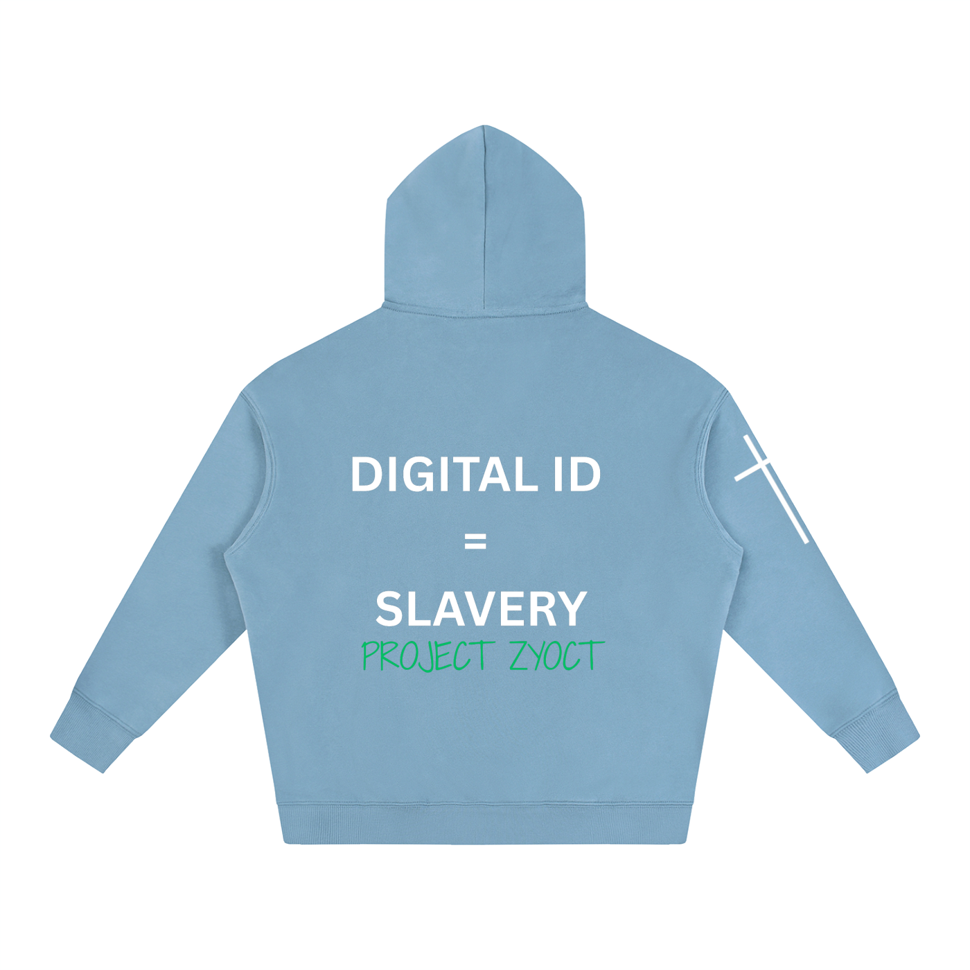 "Digital ID = Slavery" Oversize Hoodie