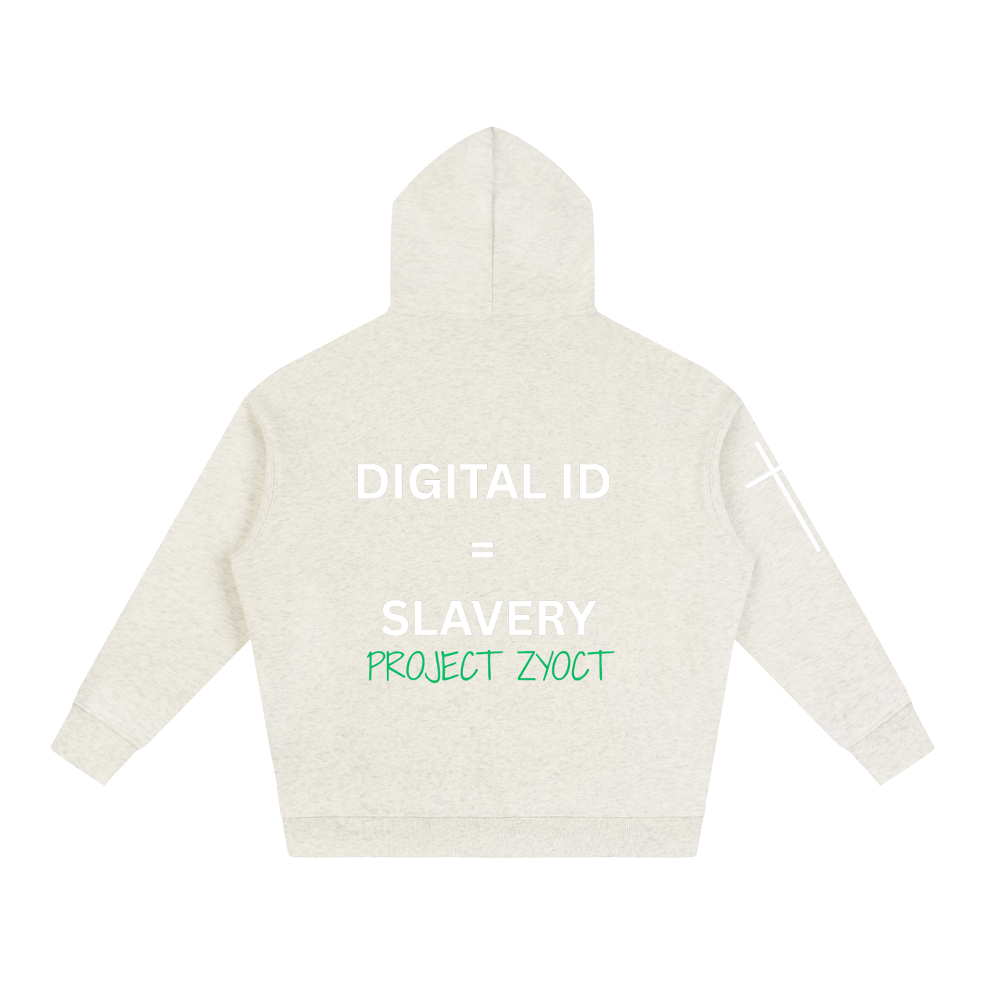 "Digital ID = Slavery" Oversize Hoodie