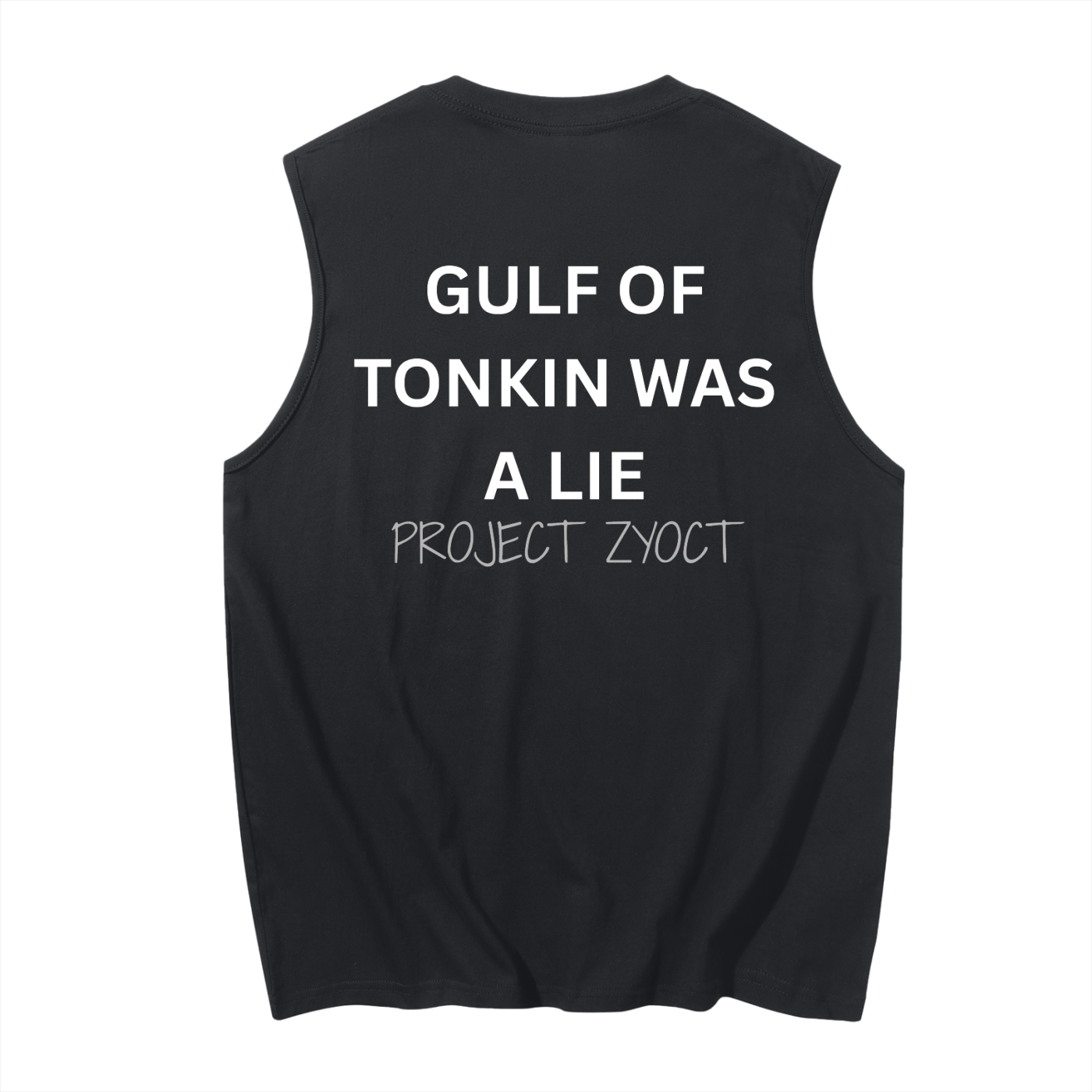 "Gulf of Tonkin Was a Lie" Cotton Tank Top