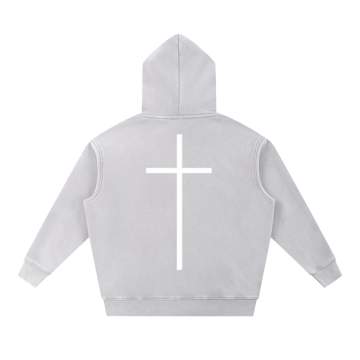 Simple Cross Snow Wash Oversize Hoodie