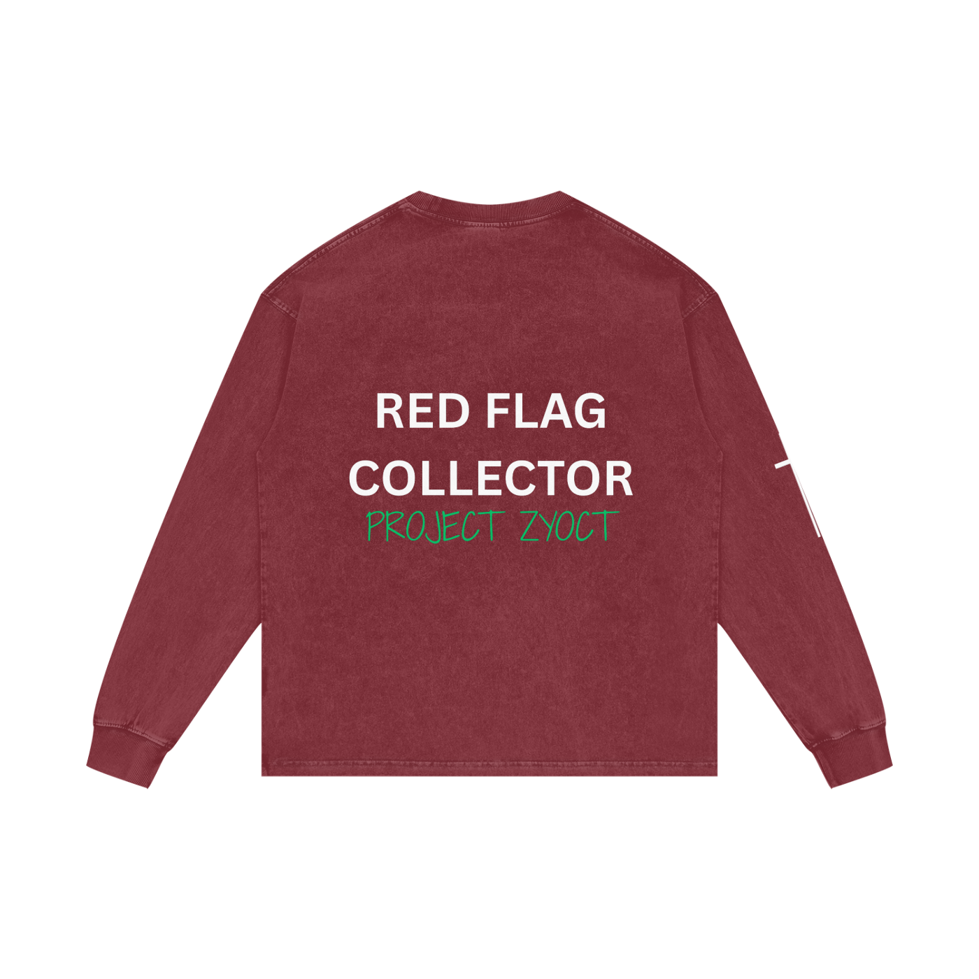 "Red Flag Collector" Acid Wash Long Sleeve