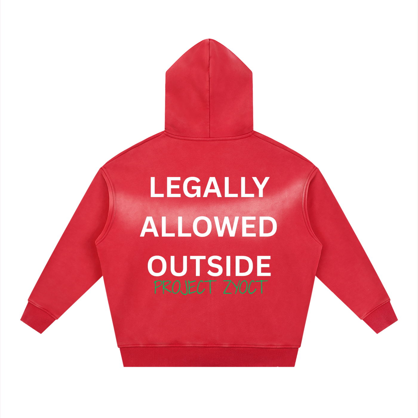 "Legally Allowed Outside" Faded Zipper Hoodie