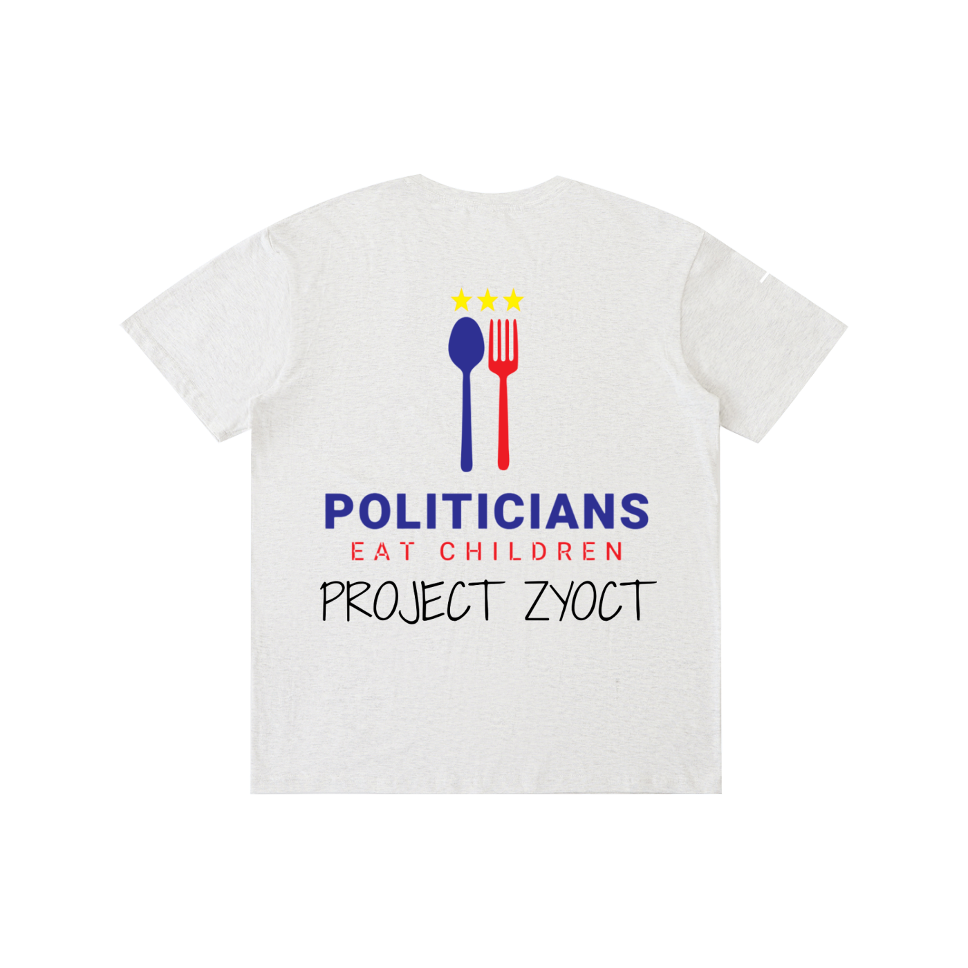 "Politicians Eat Children" Cotton T-Shirt 2.0