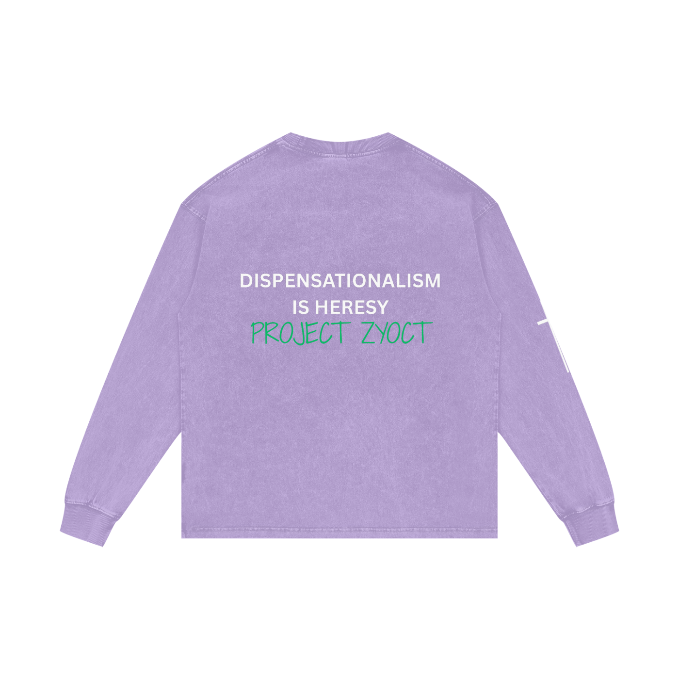 "Dispensationalism is Heresy" Acid Wash Long Sleeve