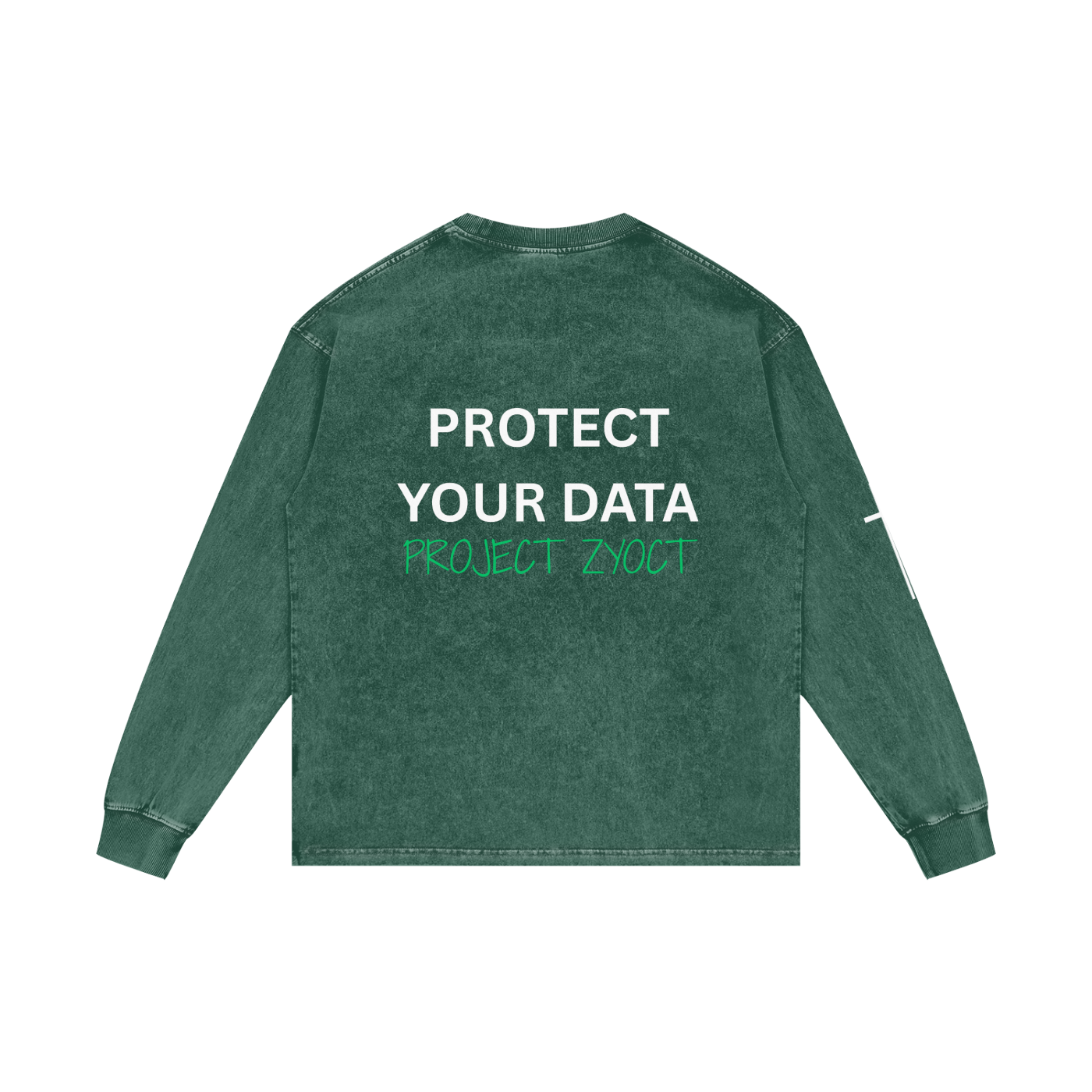 "Protect Your Data" Acid Wash Long Sleeve