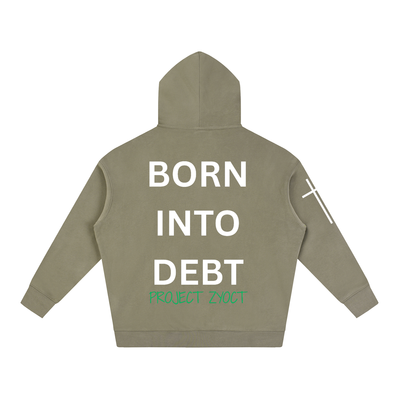 "Born Into Debt" Oversize Hoodie