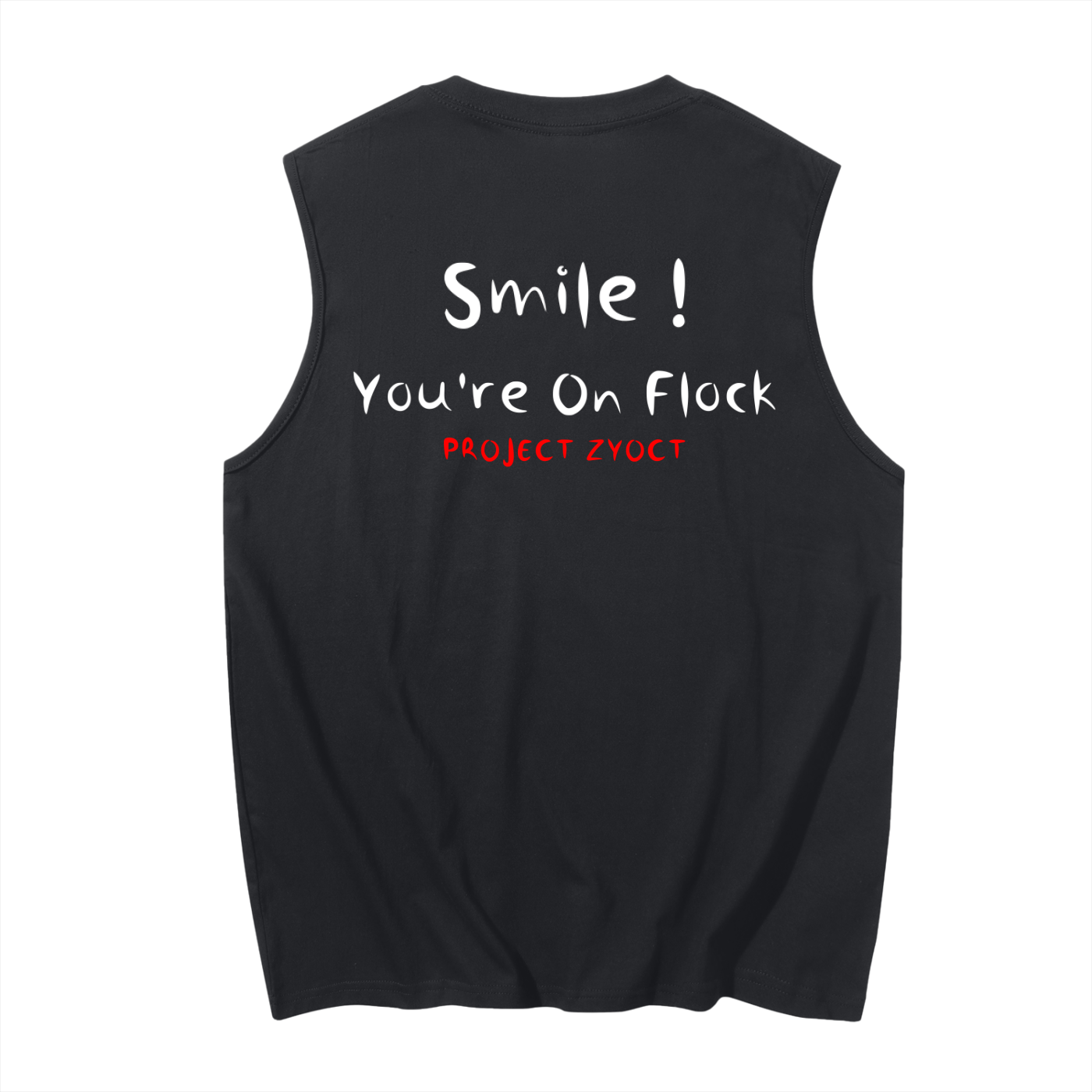 "Smile You're On Flock" Cotton Tank Top