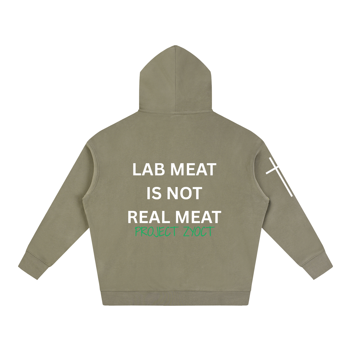 "Lab Meat is Not Real Meat" Oversize Hoodie