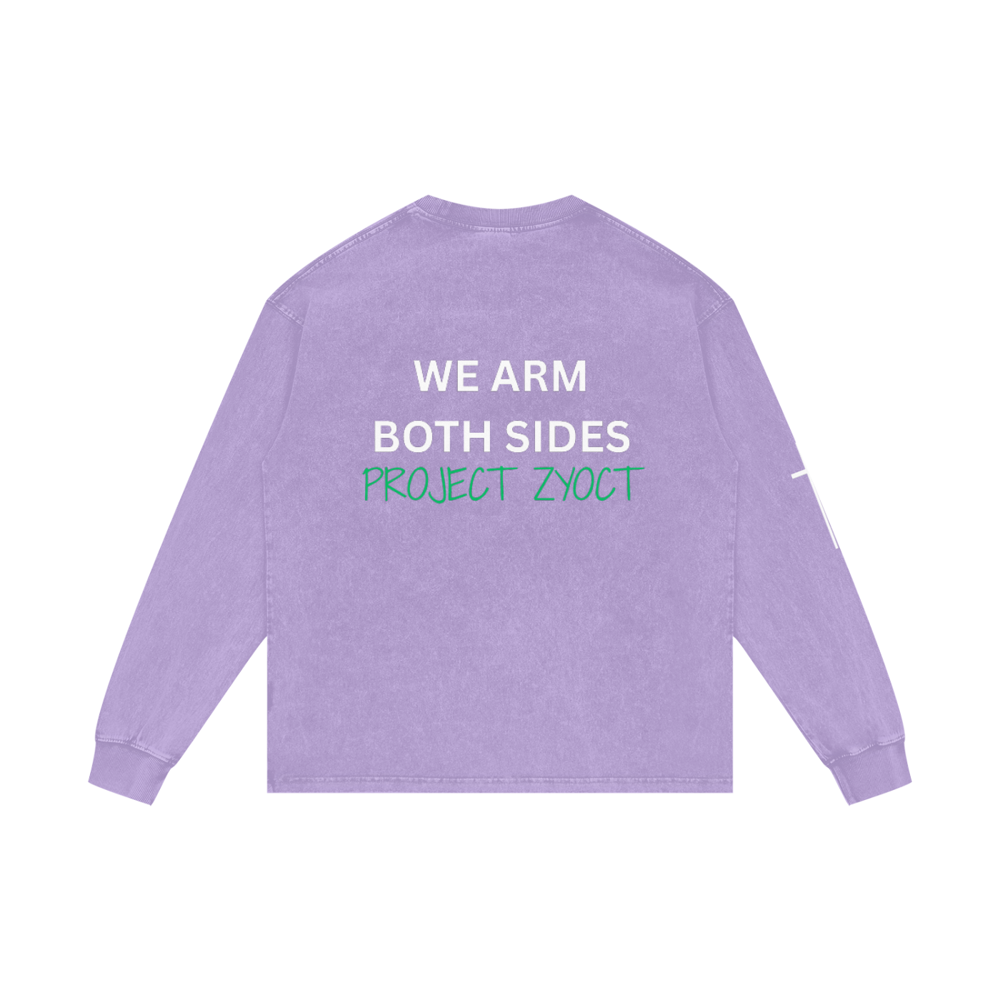"We Arm Both Sides" Acid Wash Long Sleeve