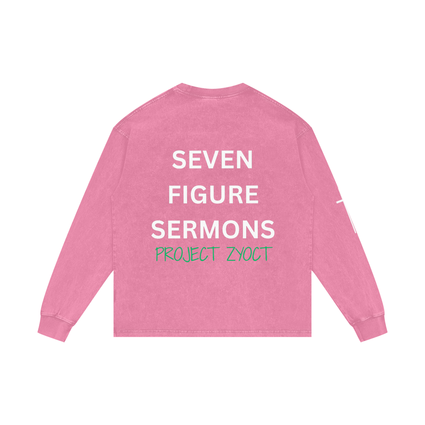 "Seven Figure Sermons" Acid Wash Long Sleeve