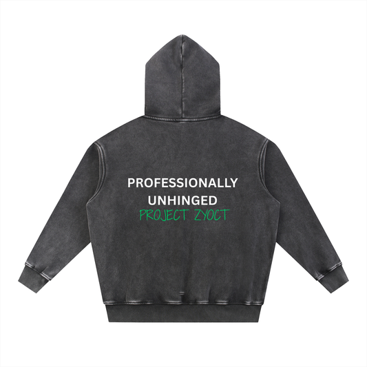 "Dissociating Professionally" Snow Wash Oversize Hoodie