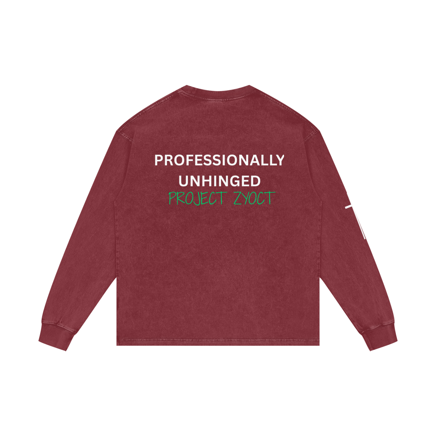 "Professionally Unhinged" Acid Wash Long Sleeve