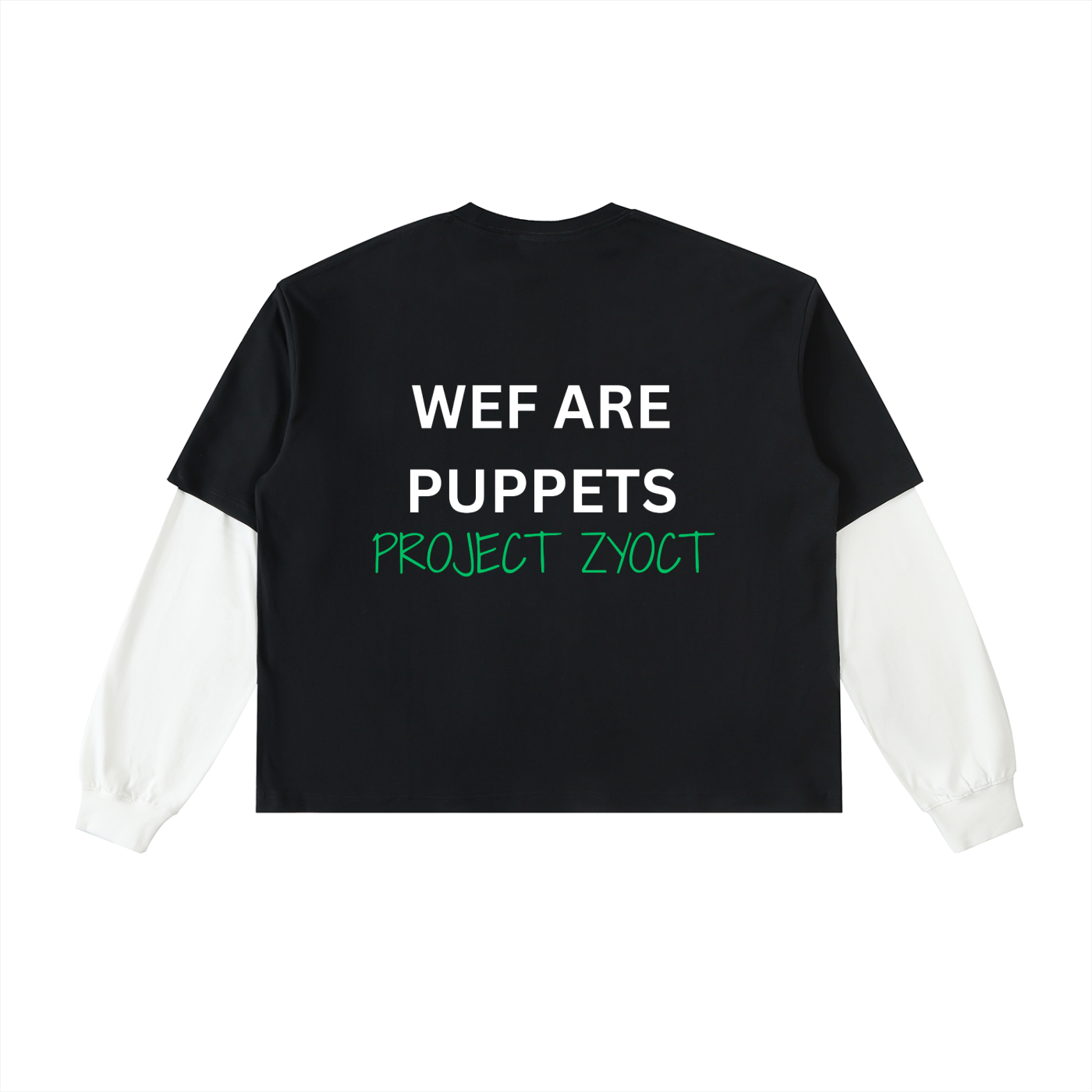 "WEF Are Puppets" Layered Shirt