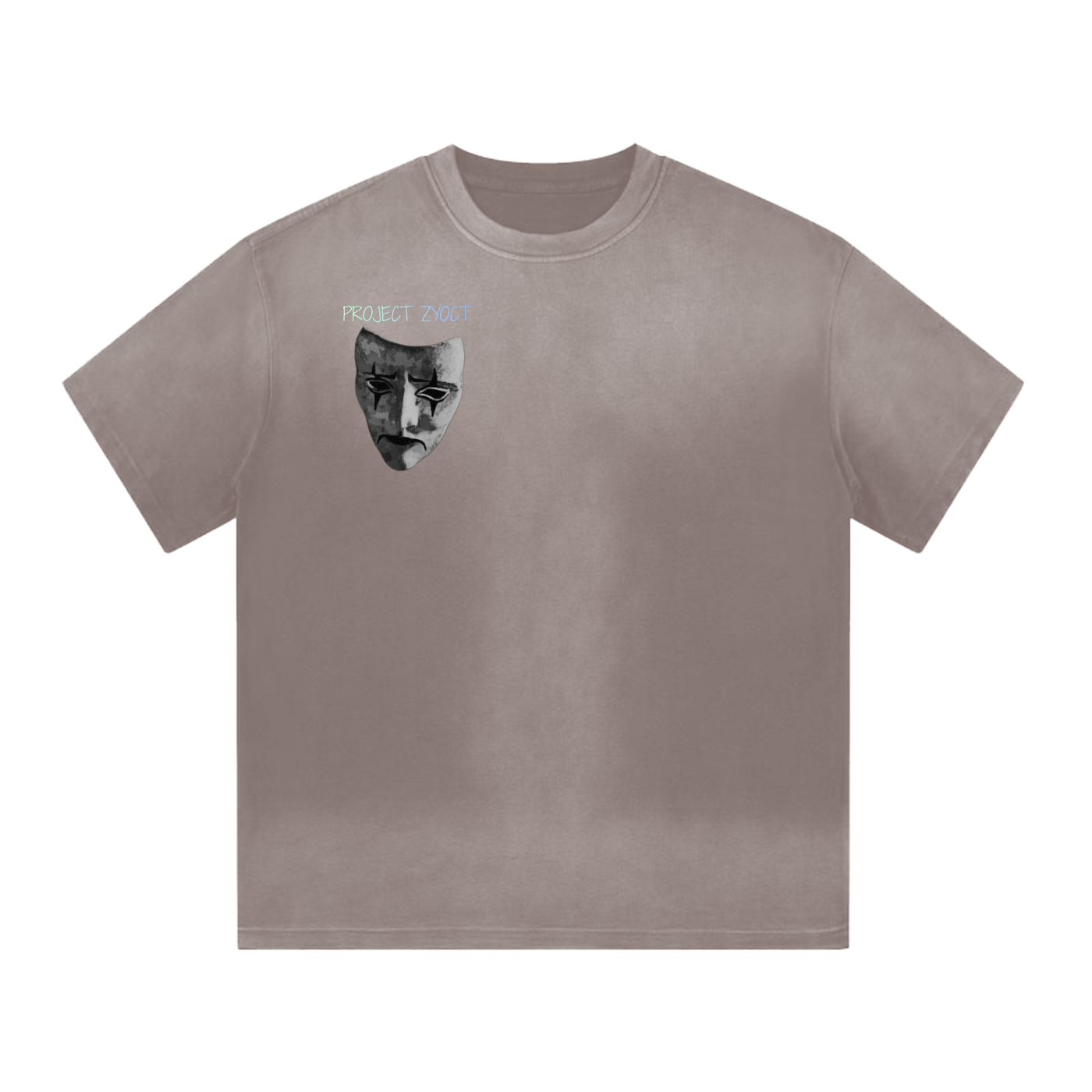 “IM ON THE LIST” Shape Gradient Washed T-Shirt