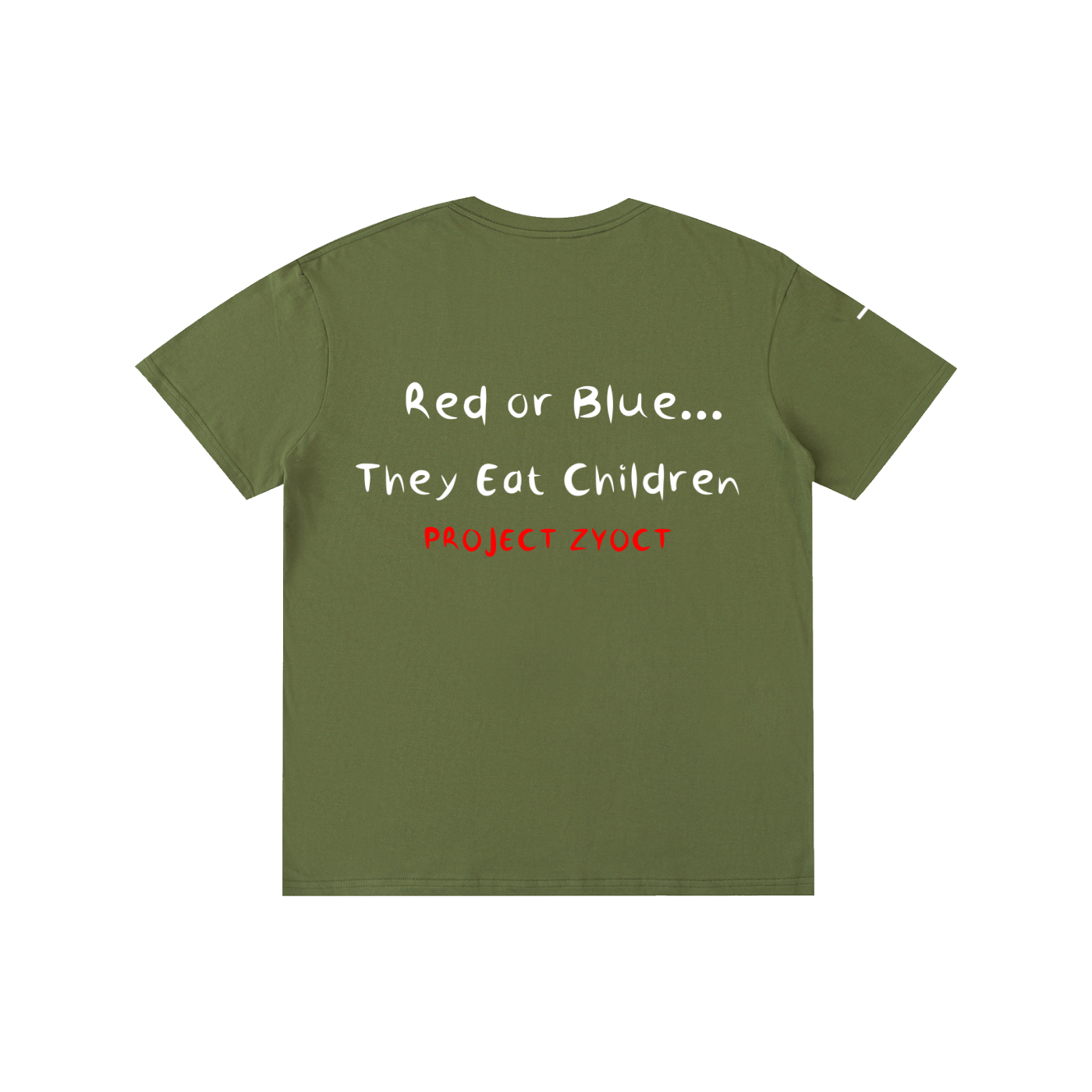 "Red or Blue... They Eat Children" Cotton T-Shirt