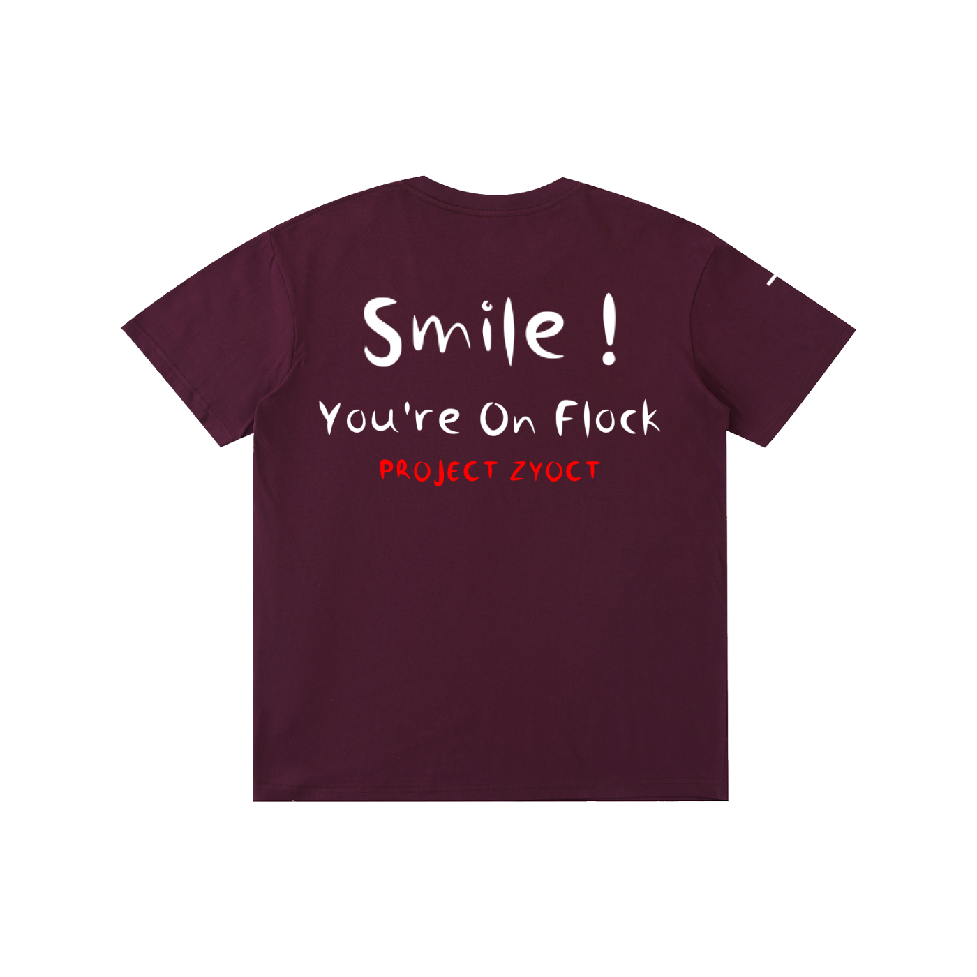 "Smile You're On Flock" Cotton T-Shirt