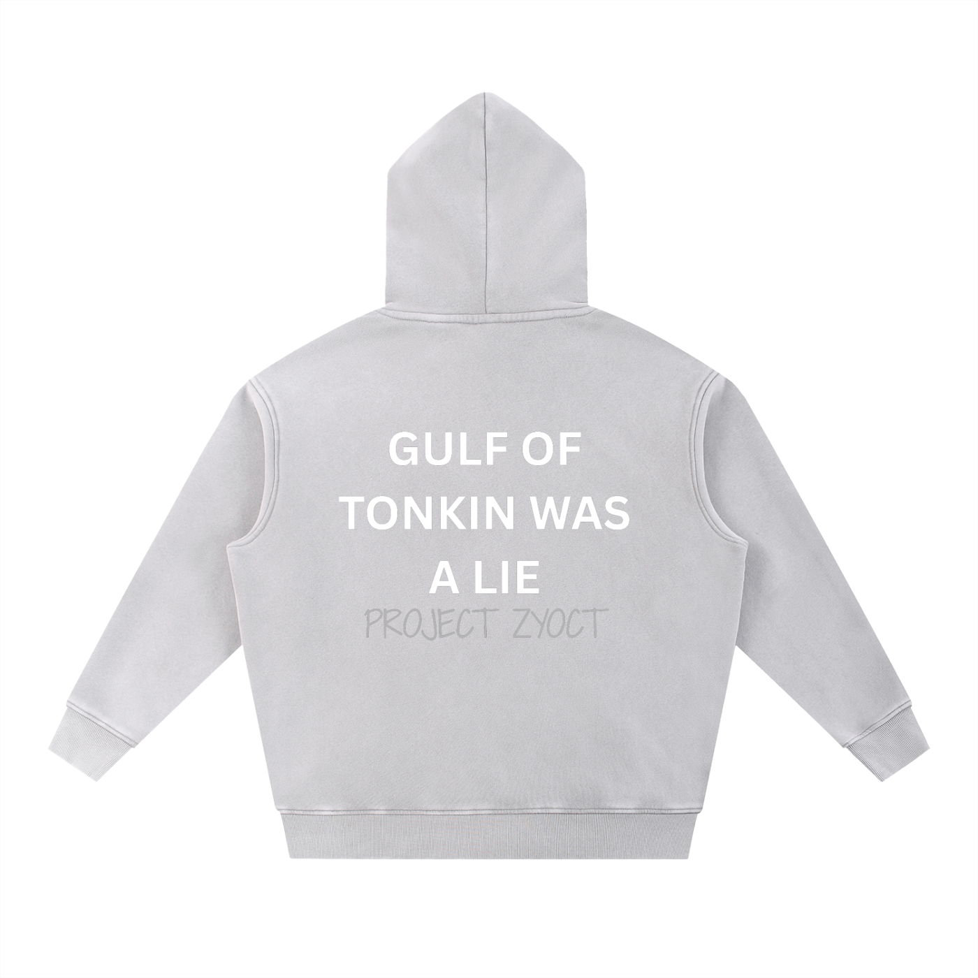 "Gulf of Tonkin Was a Lie" Snow Wash Oversize Hoodie