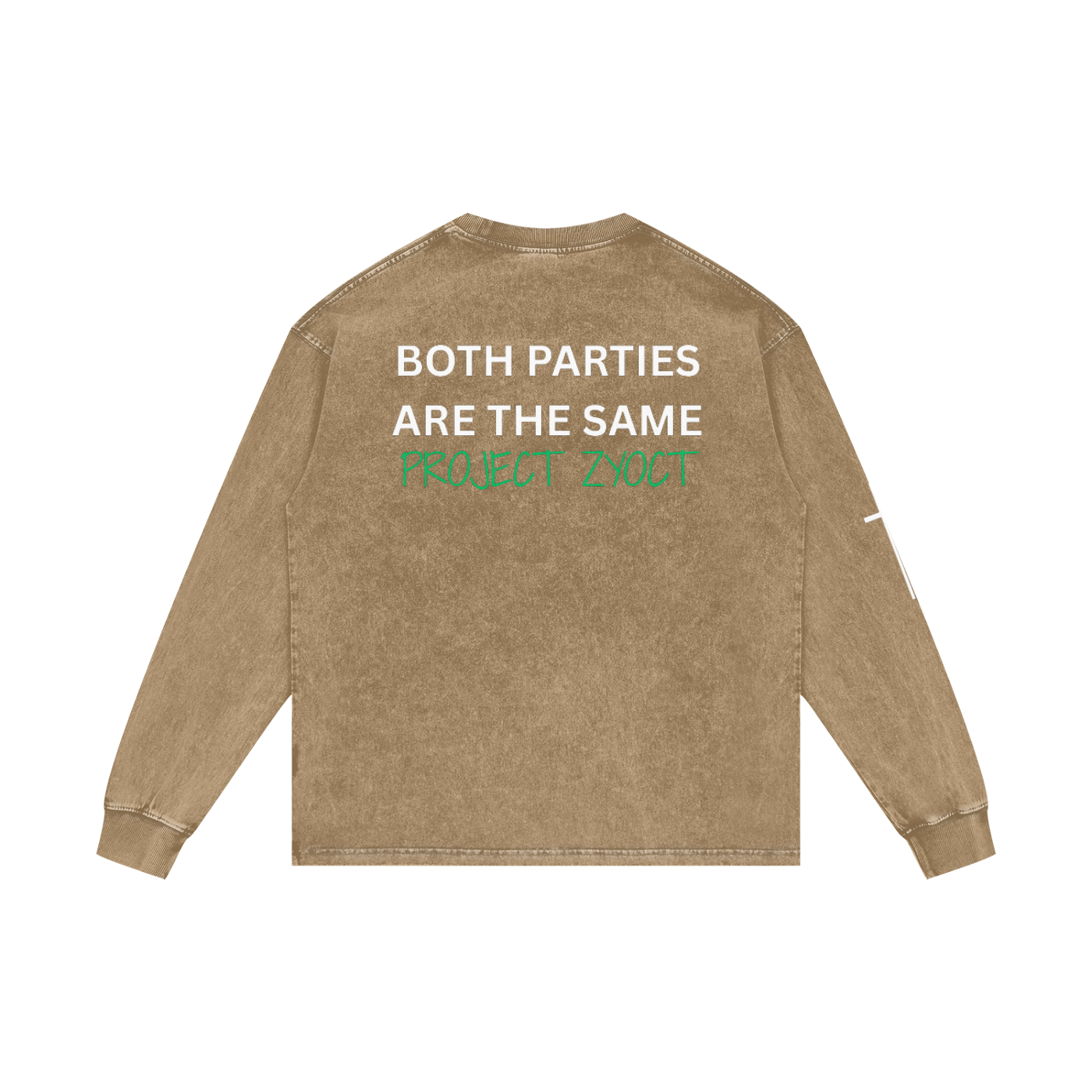 "Both Parties Are the Same" Acid Wash Long Sleeve