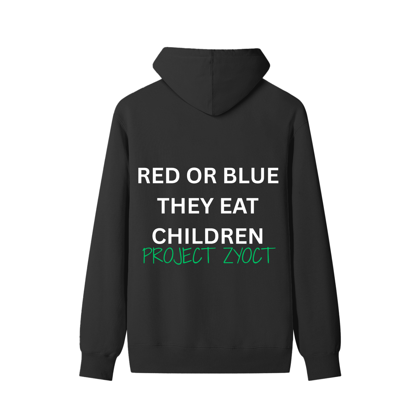 "Red or Blue They Eat Children" Classic Cotton Hoodie