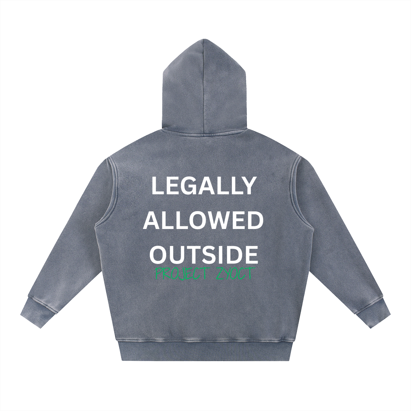 "Legally Allowed Outside" Snow Wash Oversize Hoodie