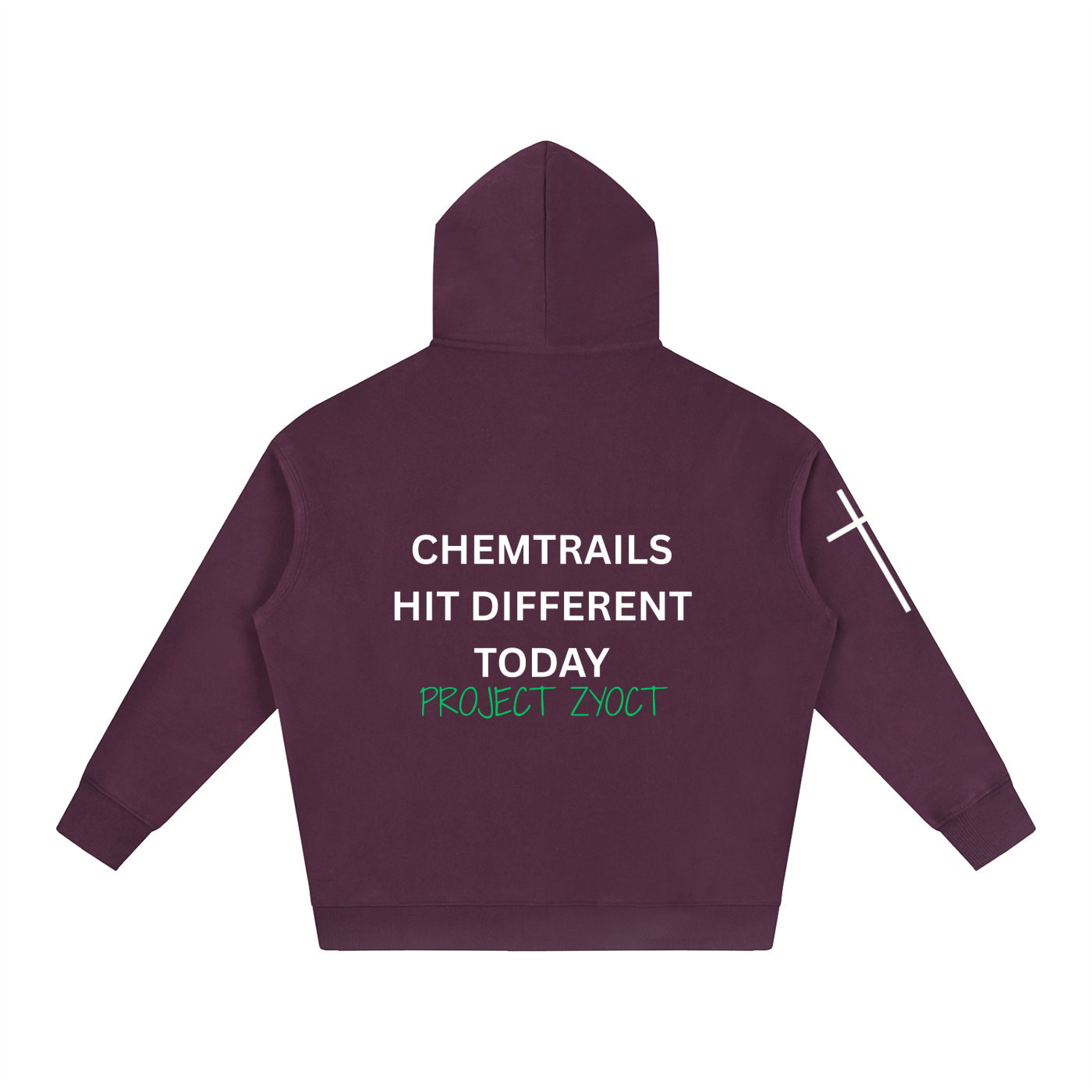 "Chemtrails Hit Different Today" Oversize Hoodie