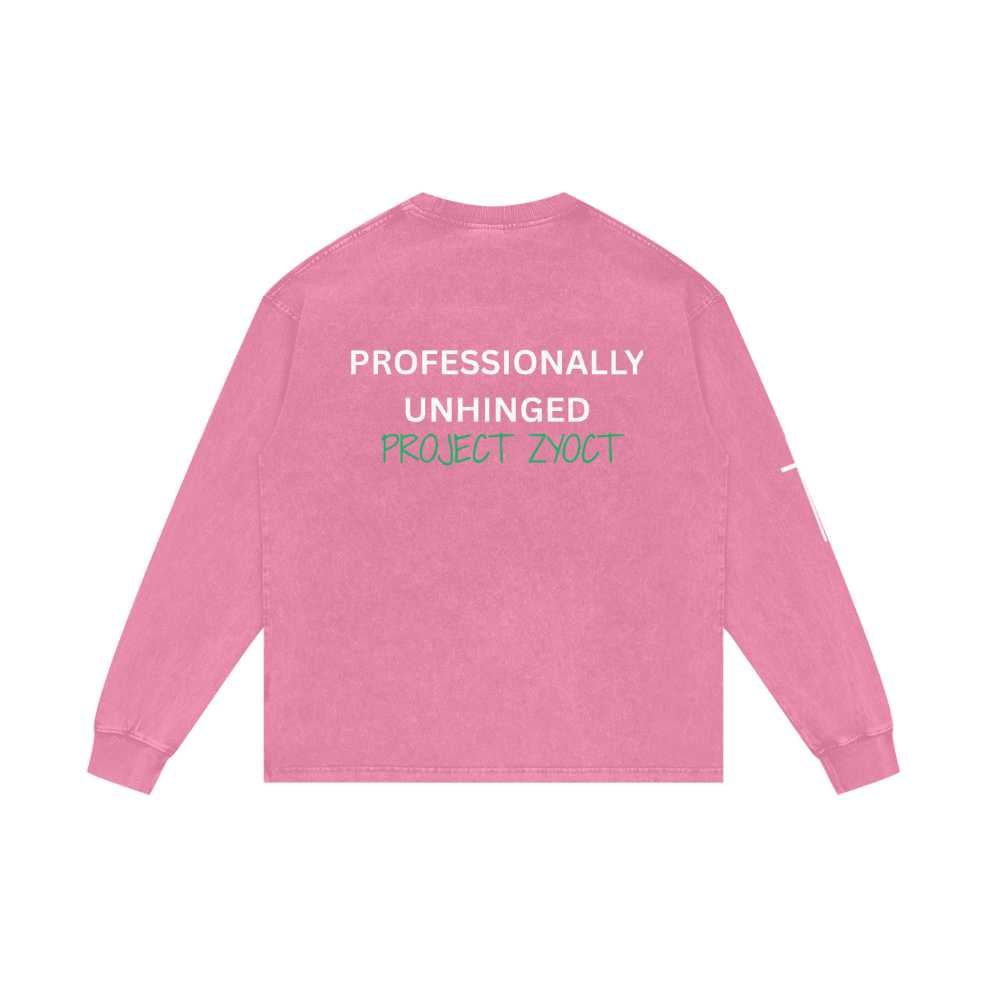 "Professionally Unhinged" Acid Wash Long Sleeve