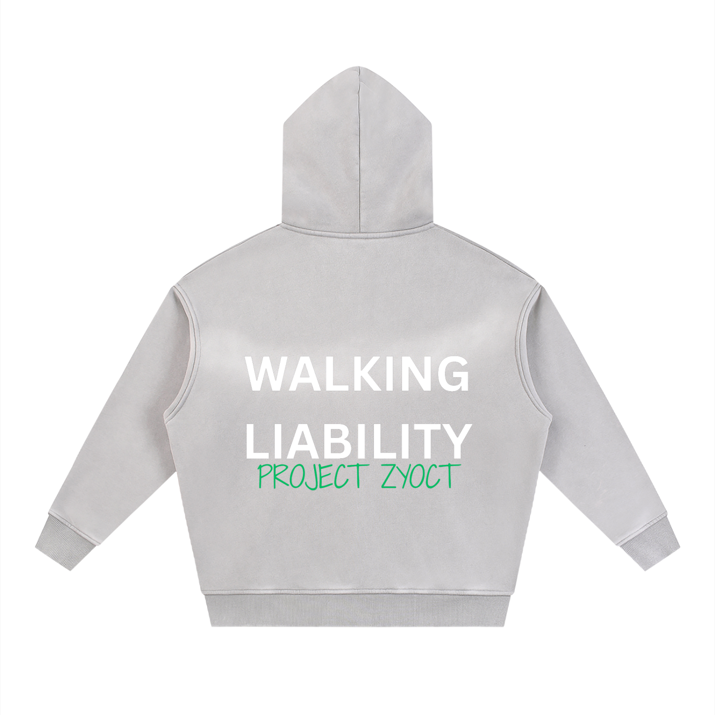 "Walking Liability" Faded Zipper Hoodie