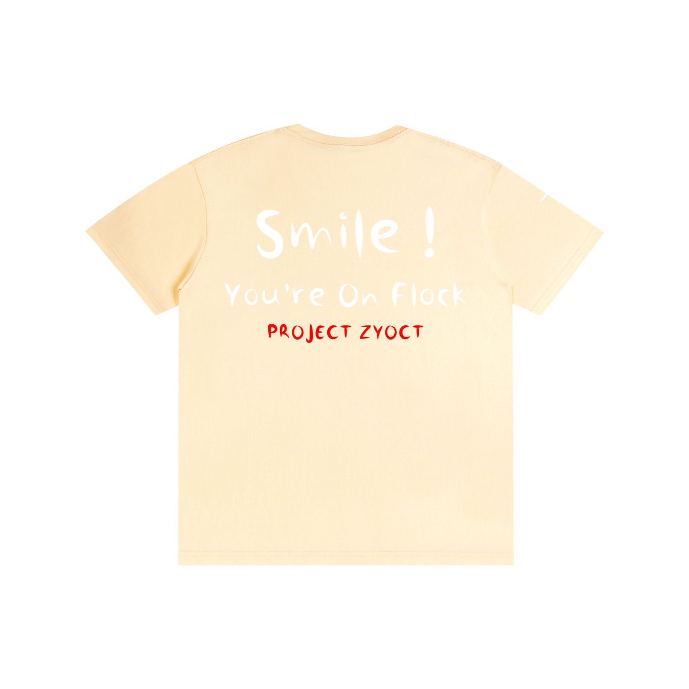 "Smile You're On Flock" Cotton T-Shirt