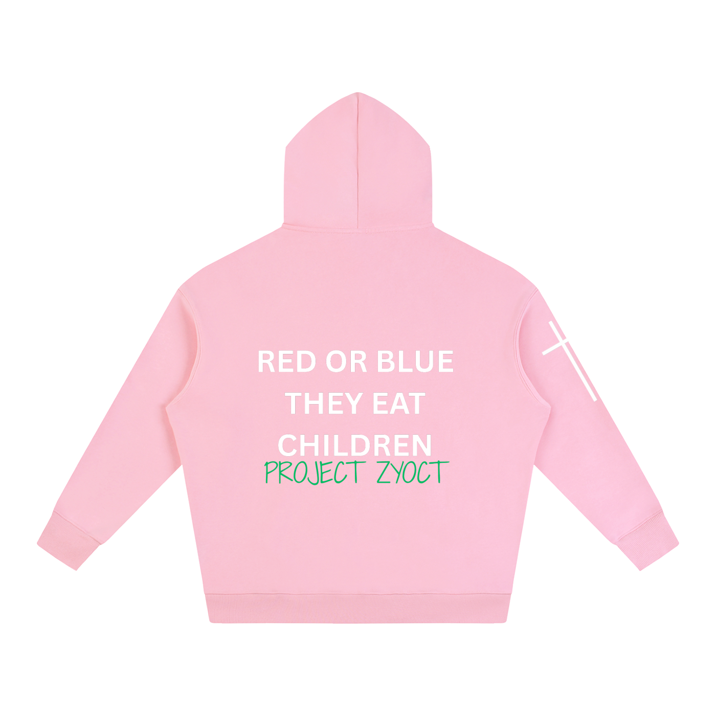 "Red or Blue They Eat Children" Oversize Hoodie