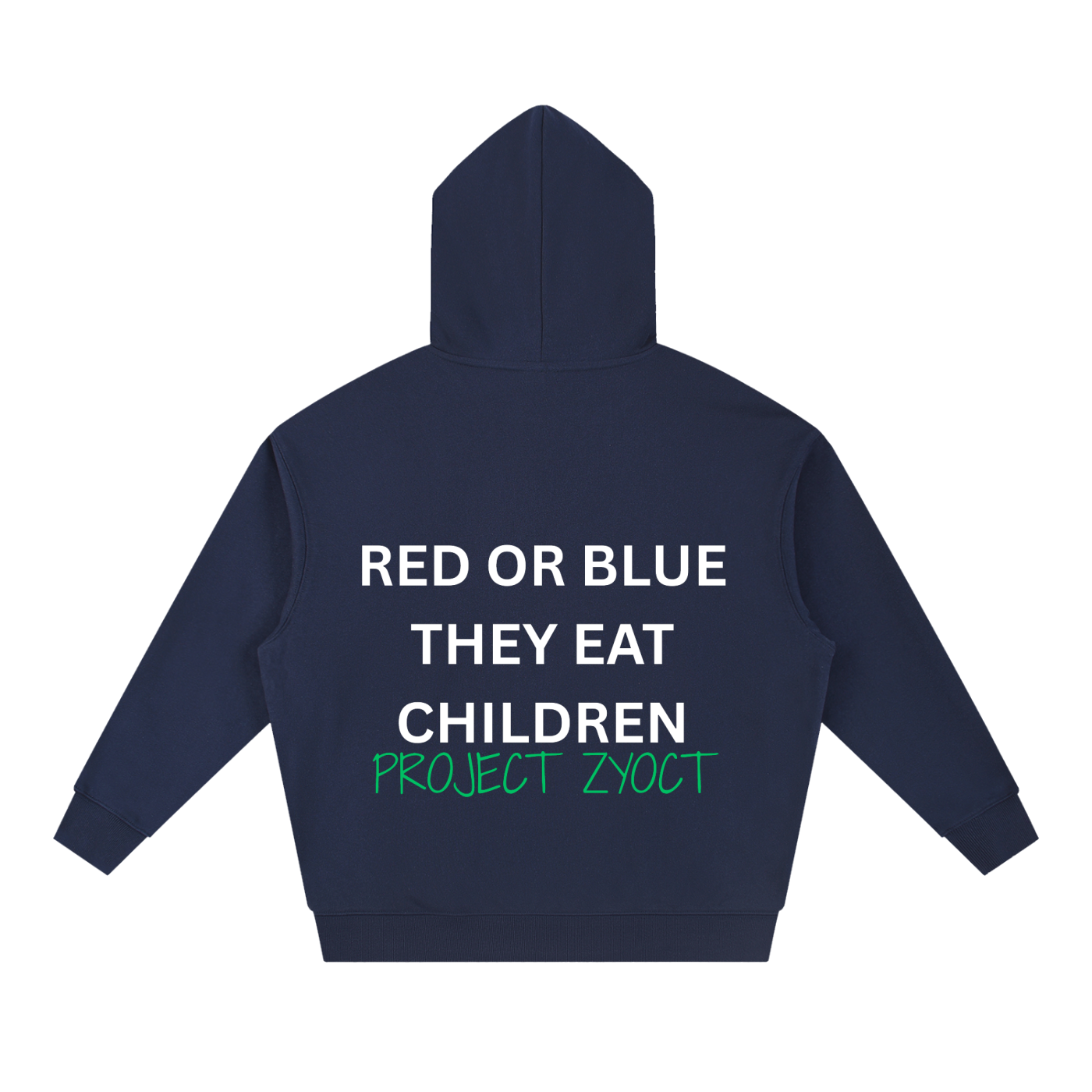 "Red or Blue They Eat Children" Heavyweight Hoodie