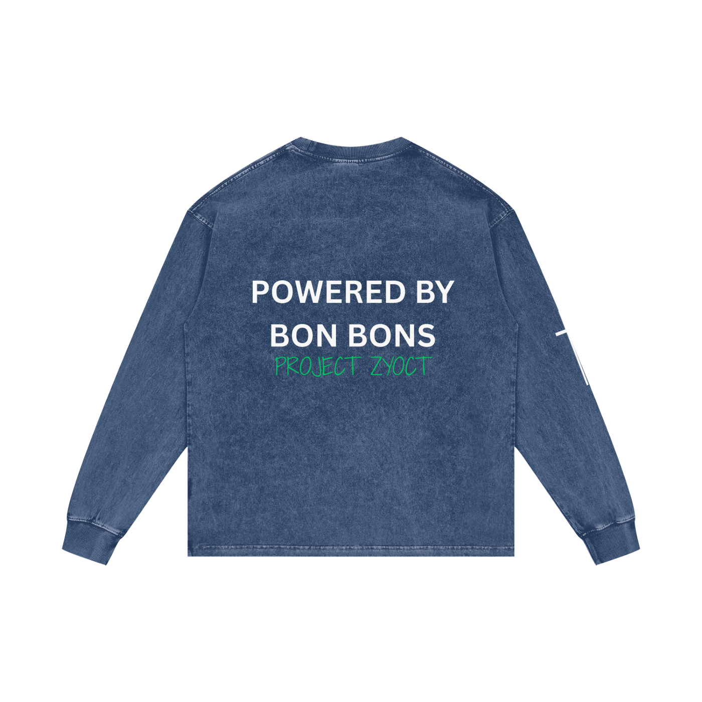 "Powered by Bon Bons" Acid Wash Long Sleeve