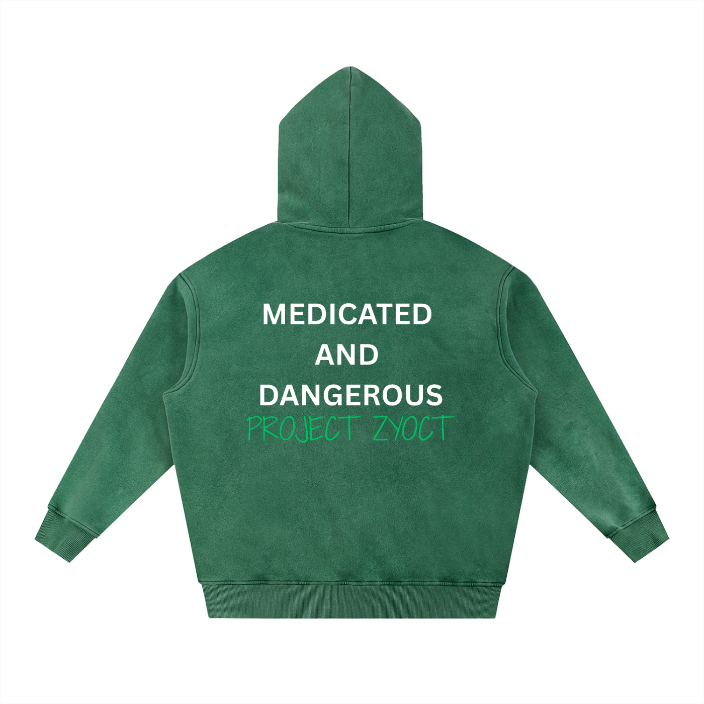"Medicated and Dangerous" Snow Wash Oversize Hoodie
