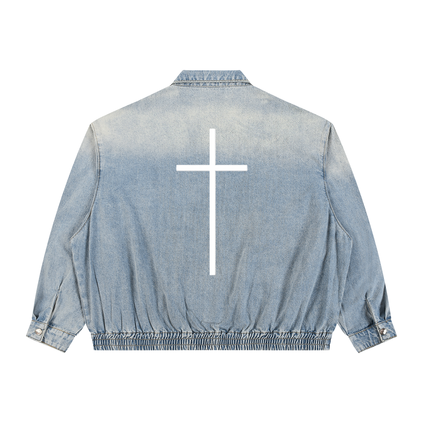 Simple Cross Denim Jacket