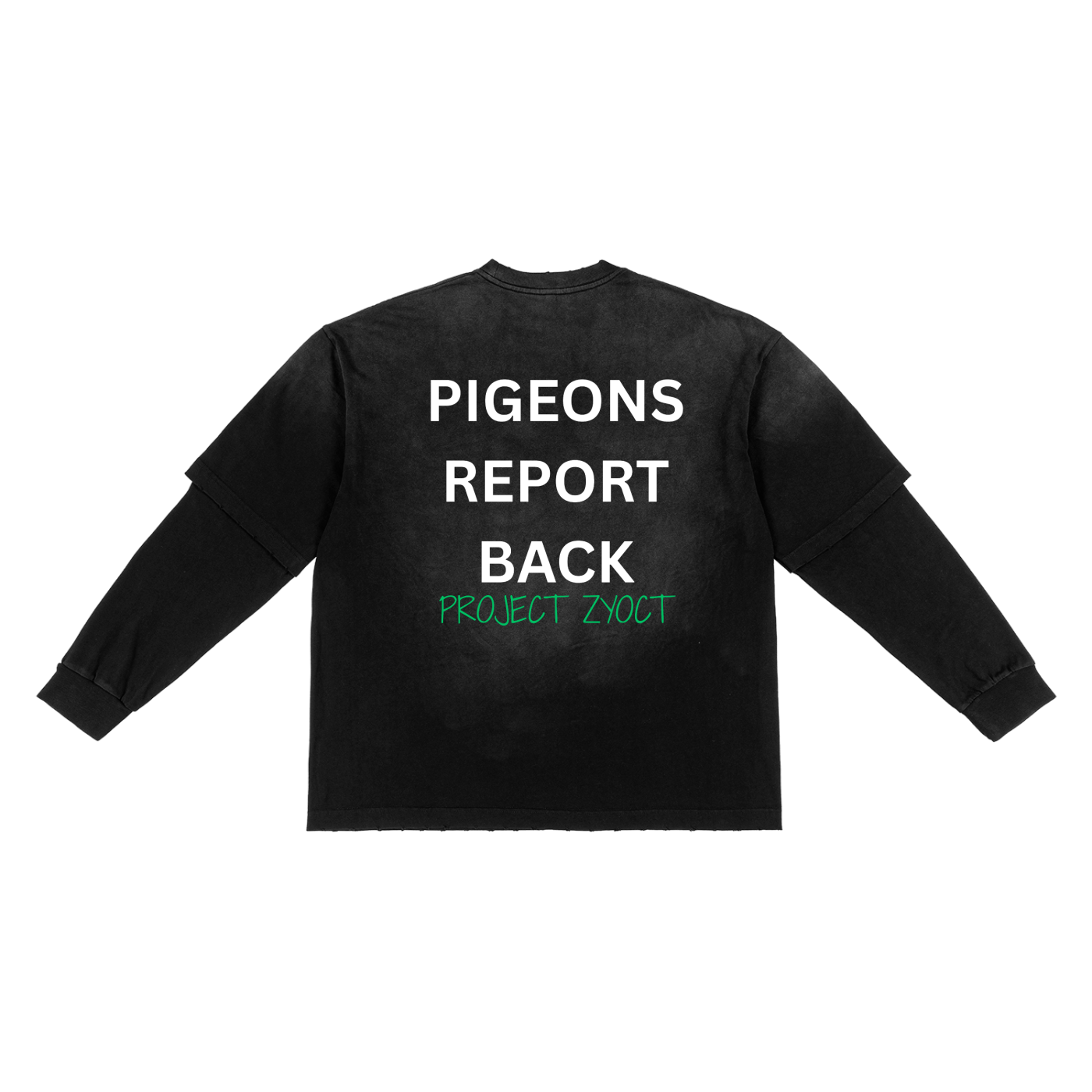 "Pigeons Report Back" Sunfade Two-Piece Shirt