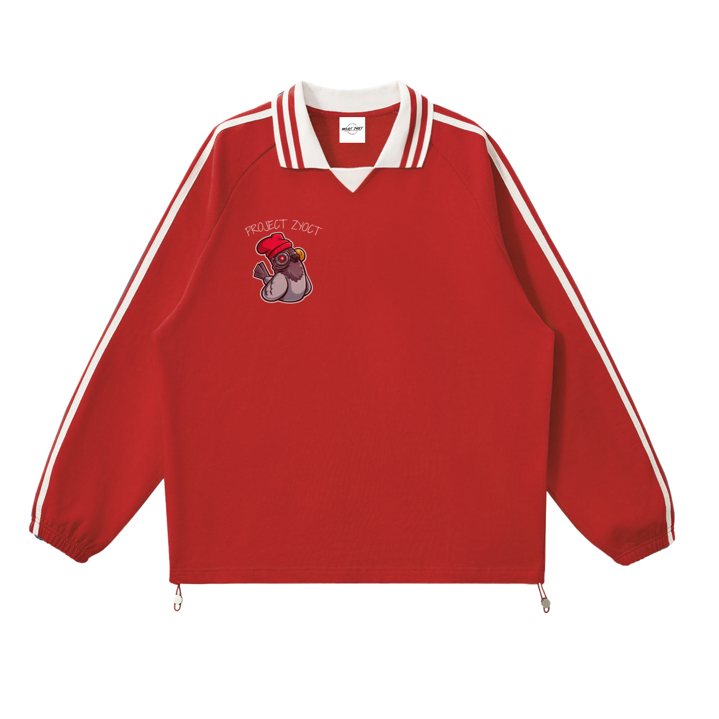 "REALLY SILLY" Striped Collar Sweatshirt