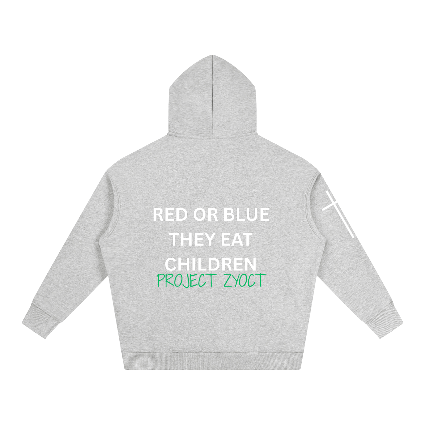 "Red or Blue They Eat Children" Oversize Hoodie
